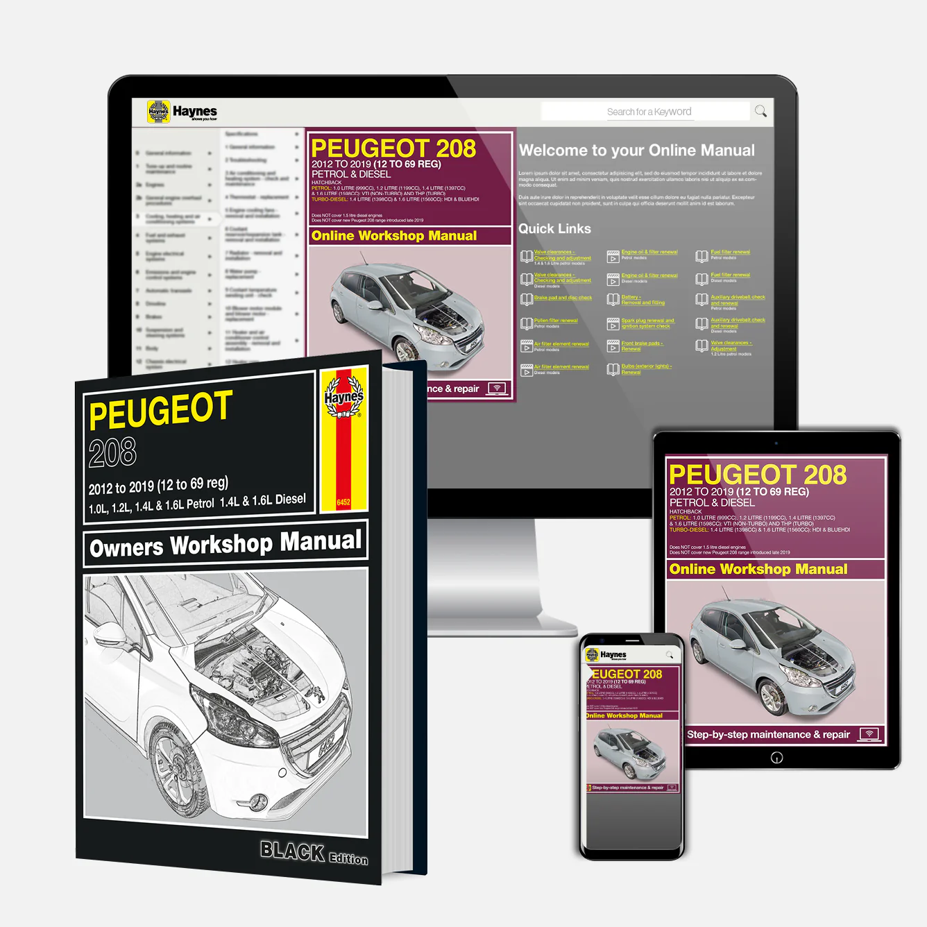 Peugeot 208 Petrol & Diesel (2012-2019) 12 to 69 reg Haynes Repair Manual - Premium Hardback Black Edition - Image 9