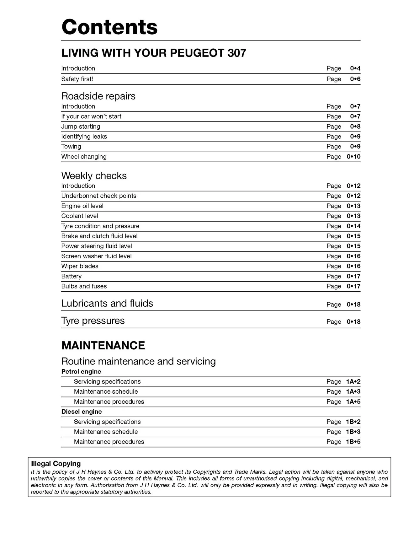Peugeot 307 Petrol & Diesel (2001-2008) Haynes Repair Manual - Image 4