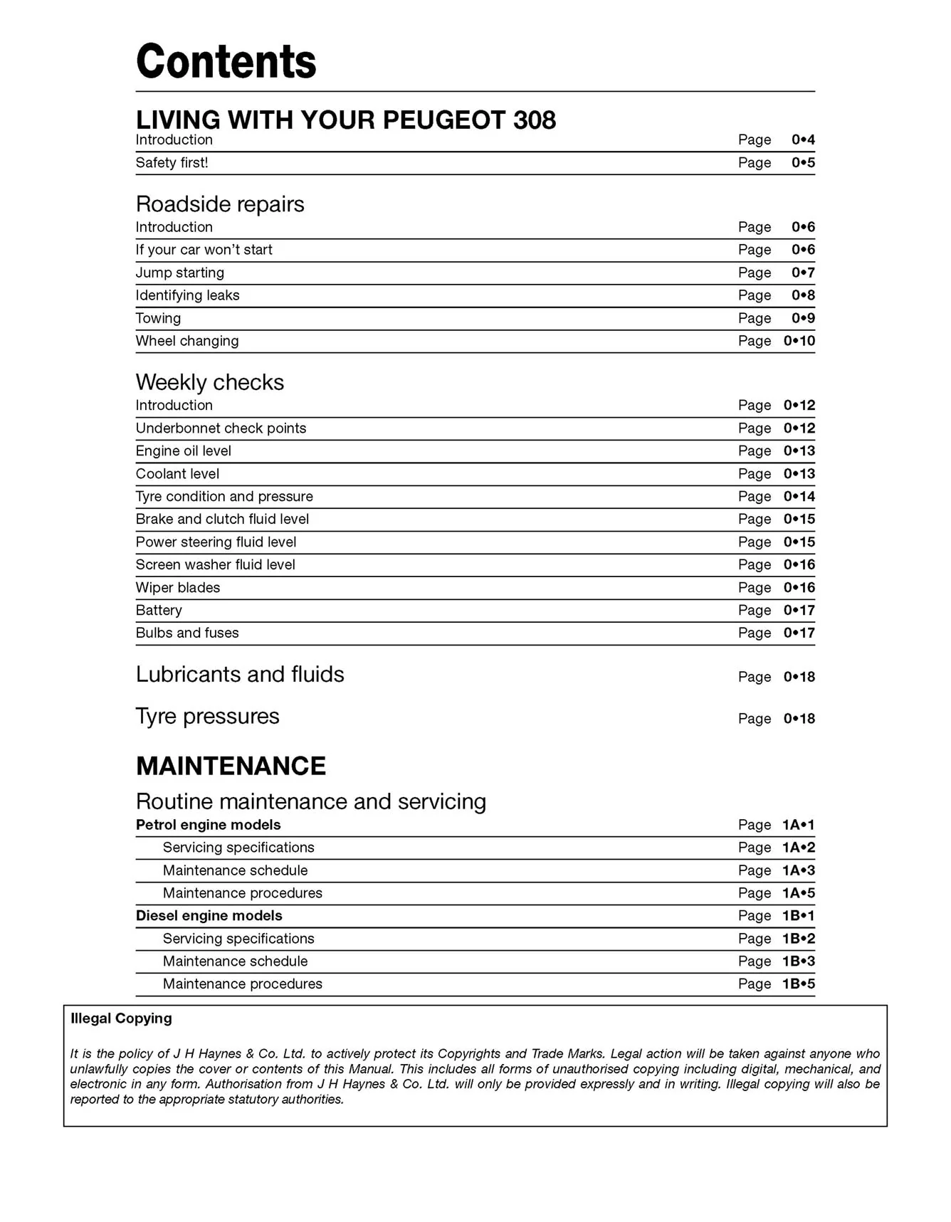 Peugeot 308 Petrol & Diesel (2007-2012) Haynes Repair Manual - Image 4