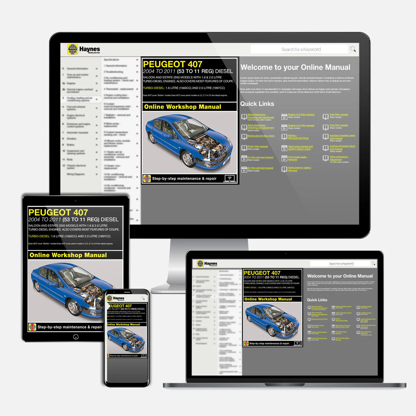 Peugeot 407 Diesel (2004-2011) Haynes Repair Manual - Image 9