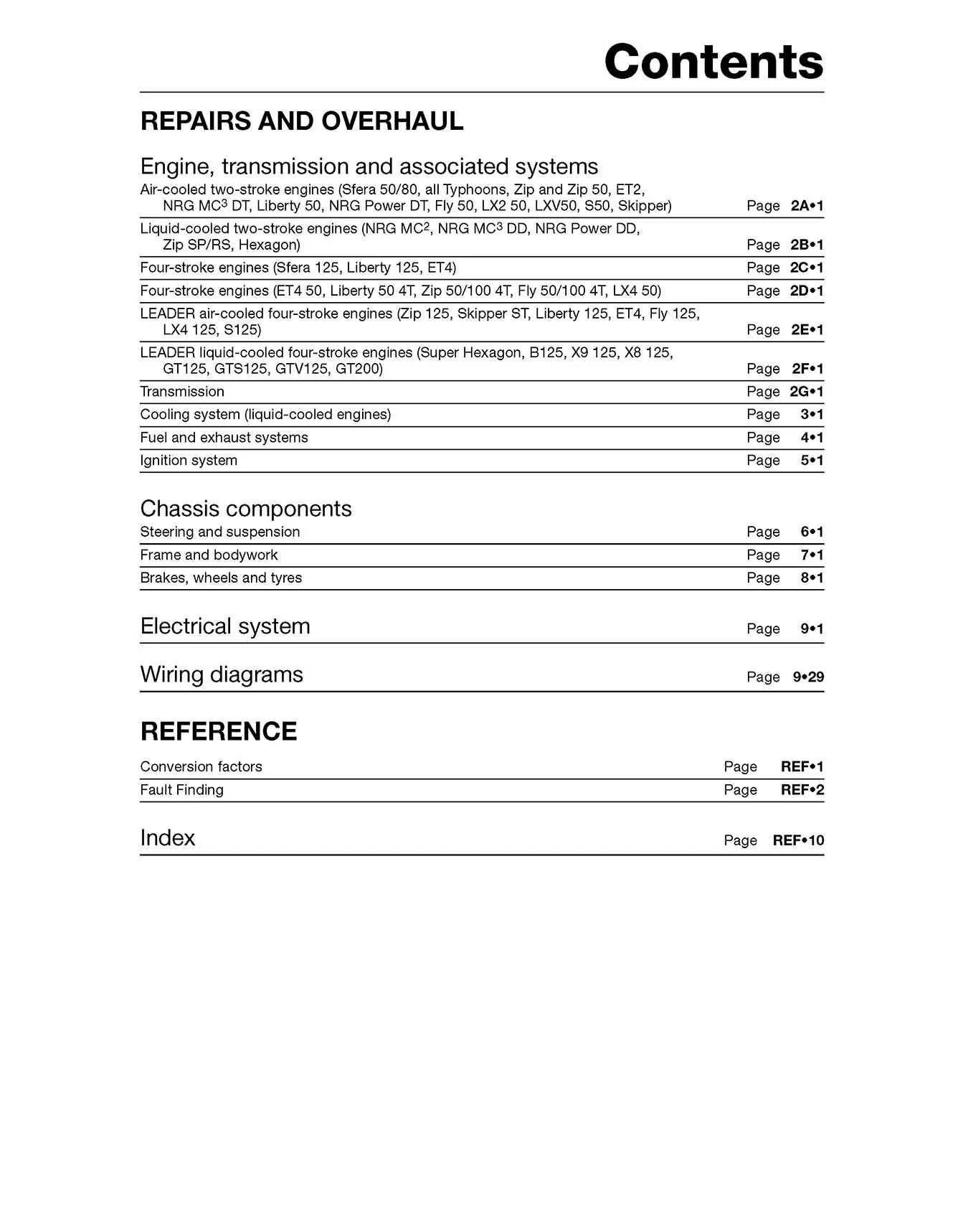 Piaggio & Vespa Scooters (1991-2009) Haynes Repair Manual - Image 5