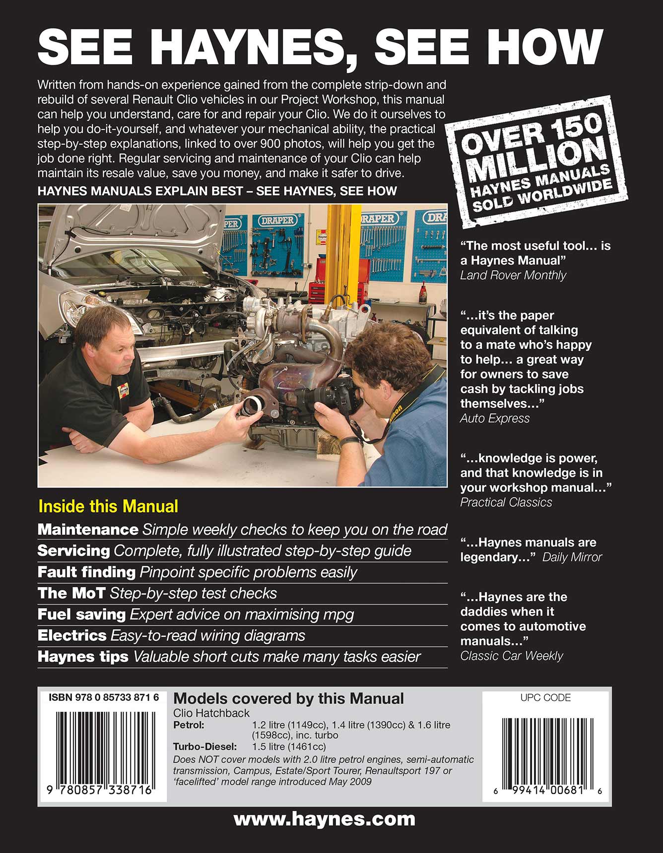 Renault Clio Petrol & Diesel (Oct 2005-May 2009) Haynes Repair Manual - Image 3