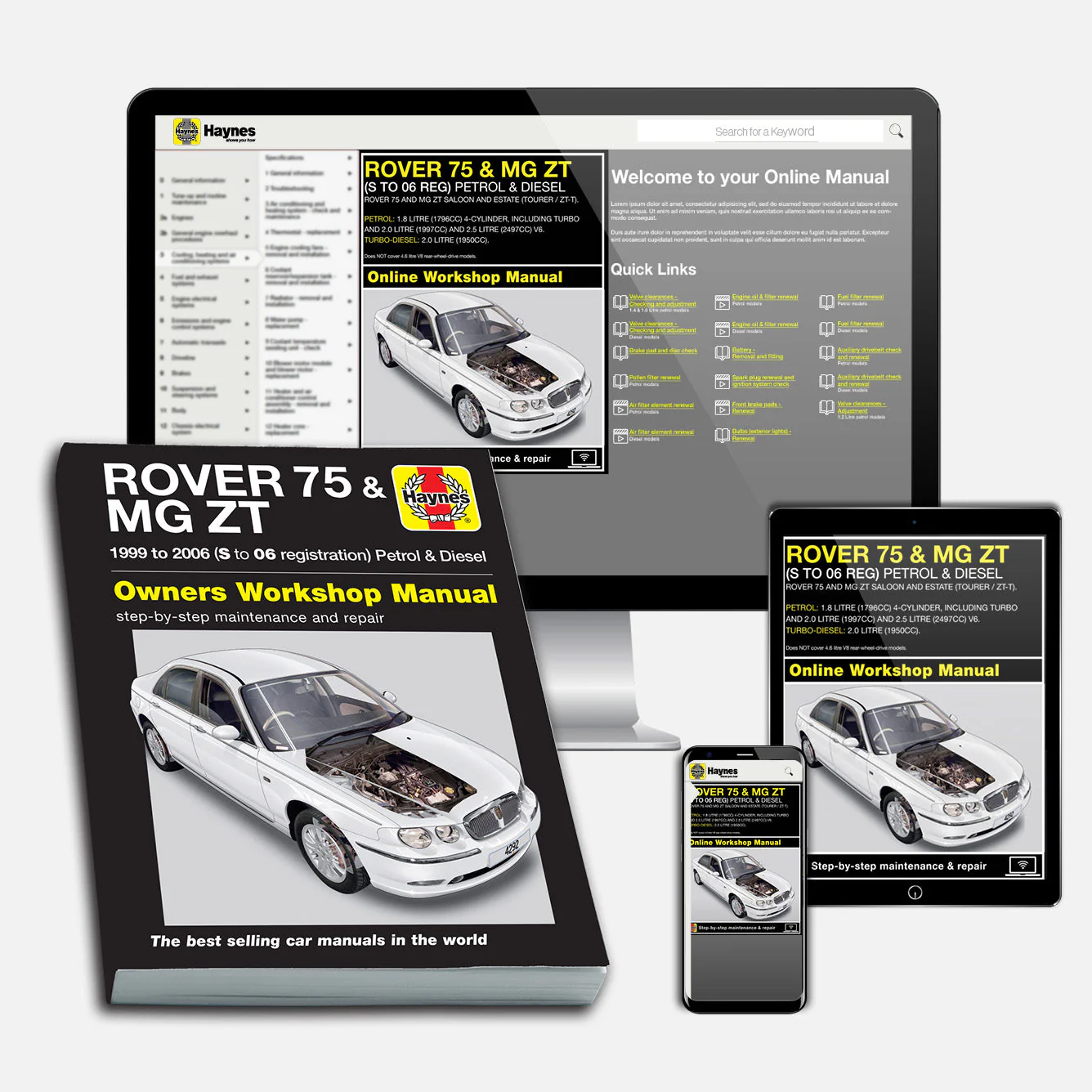 Rover 75 / MG ZT Petrol & Diesel (1999-2006) Haynes Repair Manual