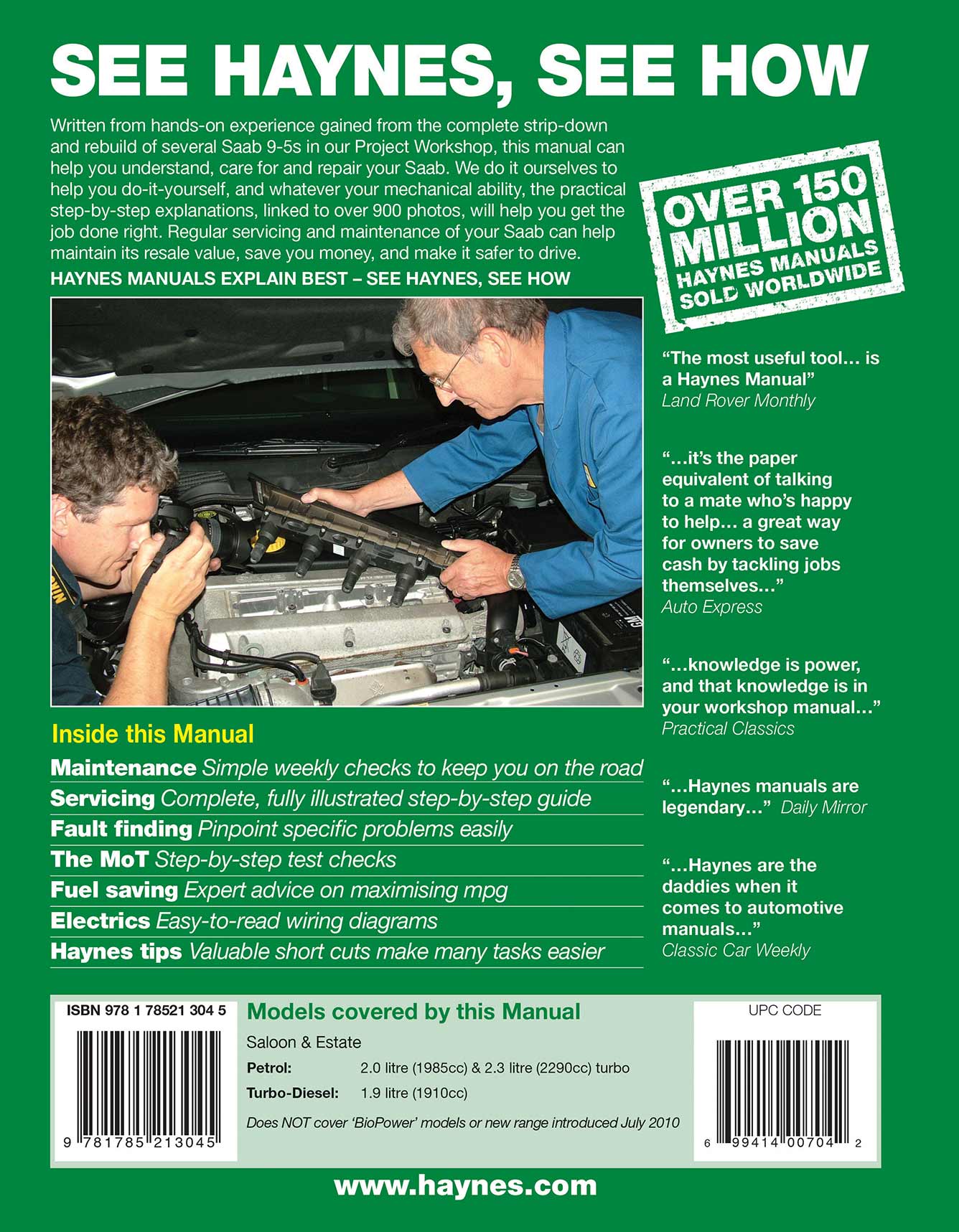 Saab 9-5 (Sep 2005-Jun 2010) Haynes Repair Manual - Image 2