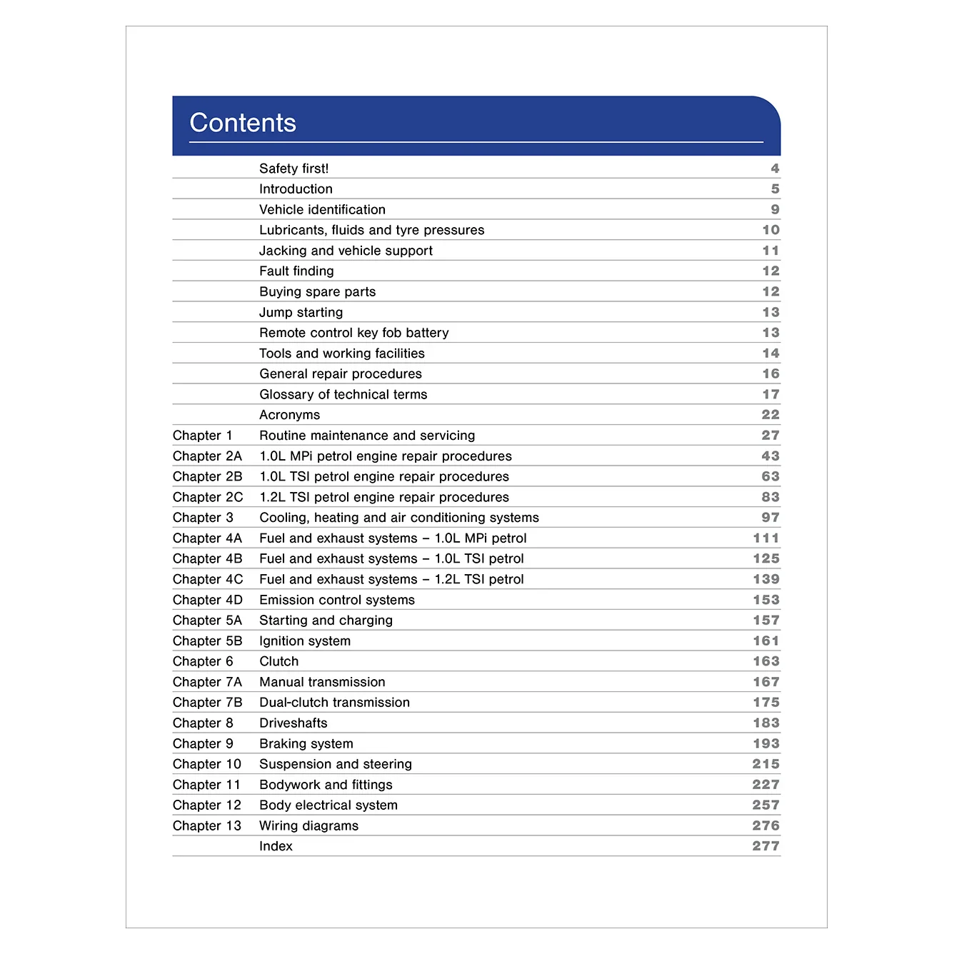 Skoda Fabia Petrol (2015 - 2021) Haynes Repair Manual - Image 3