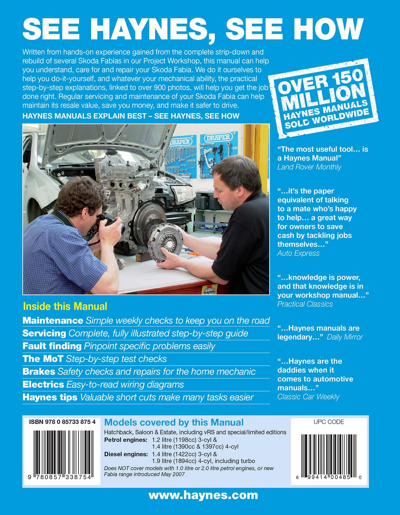 Skoda Fabia Petrol & Diesel (2000-2006) Haynes Repair Manual - Image 3