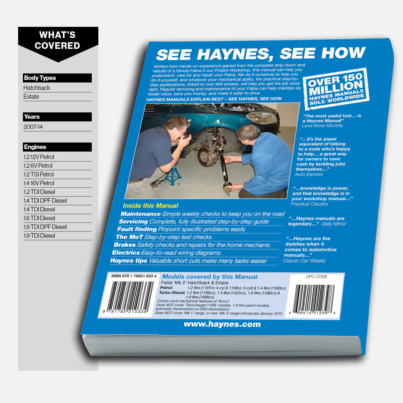 Skoda Fabia petrol & diesel (May 2007-2014) Haynes Repair Manual - Image 3