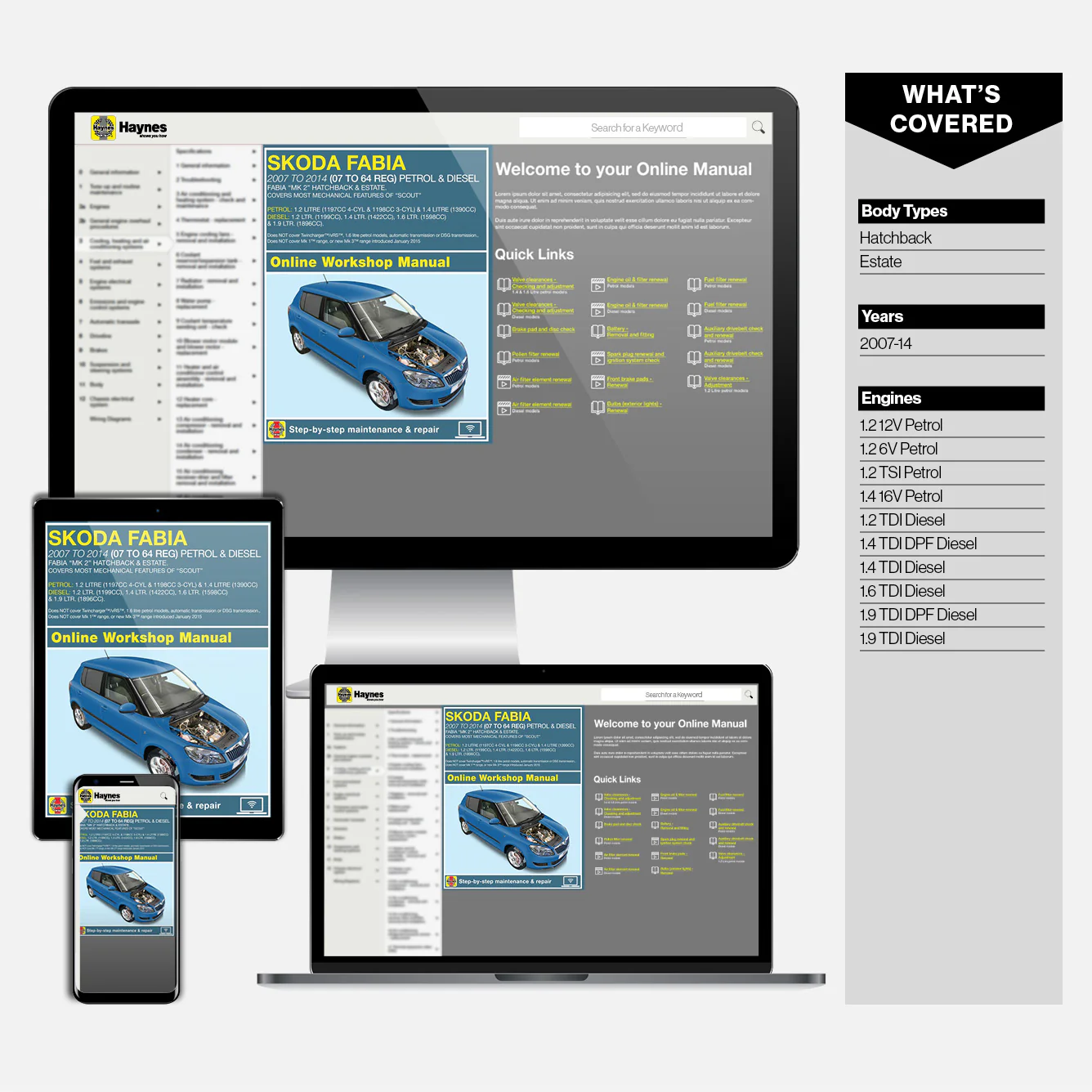 Skoda Fabia petrol & diesel (May 2007-2014) Haynes Repair Manual - Image 9