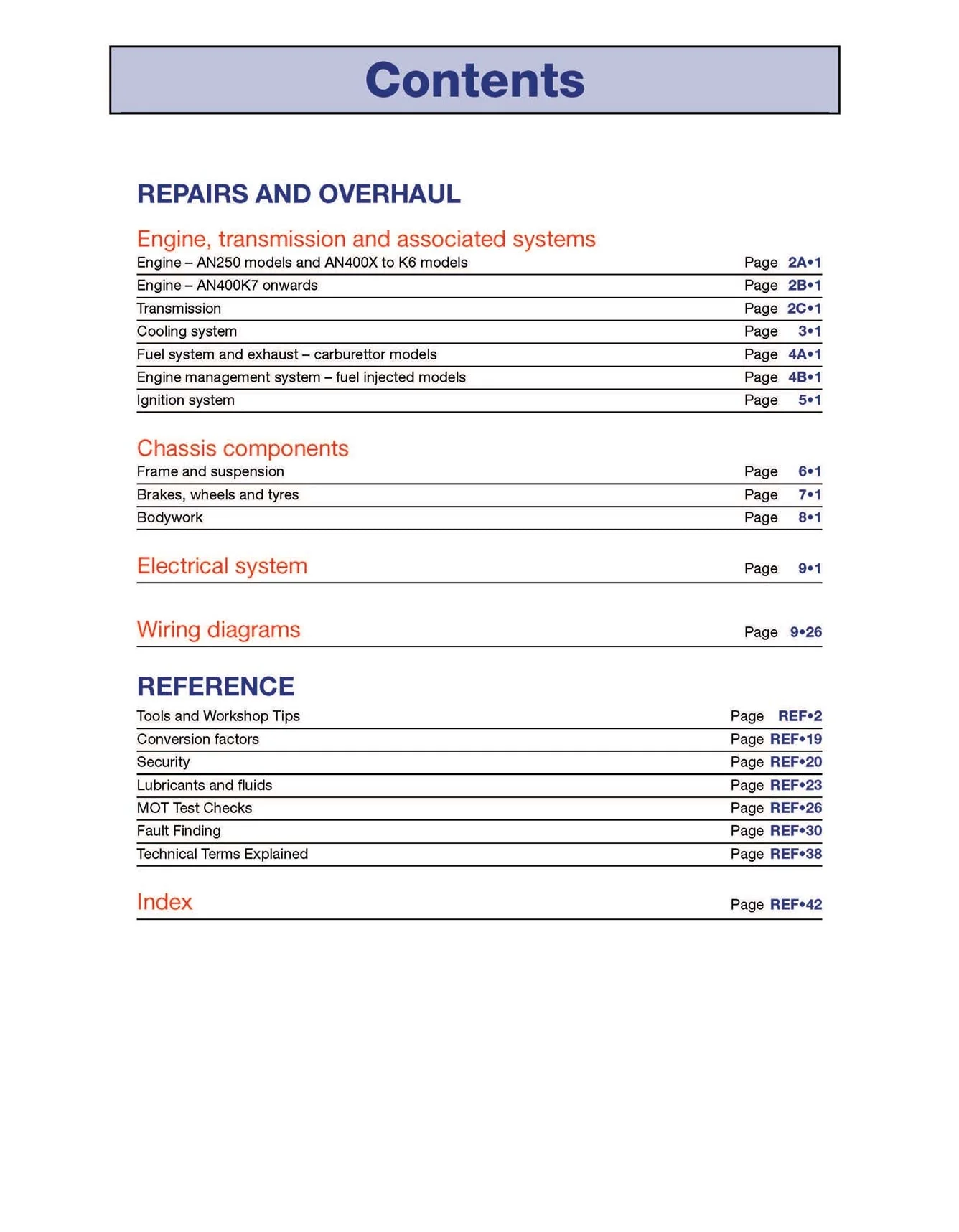 Suzuki Burgman 250 & 400 (1998-2015) Haynes Repair Manual - Image 5
