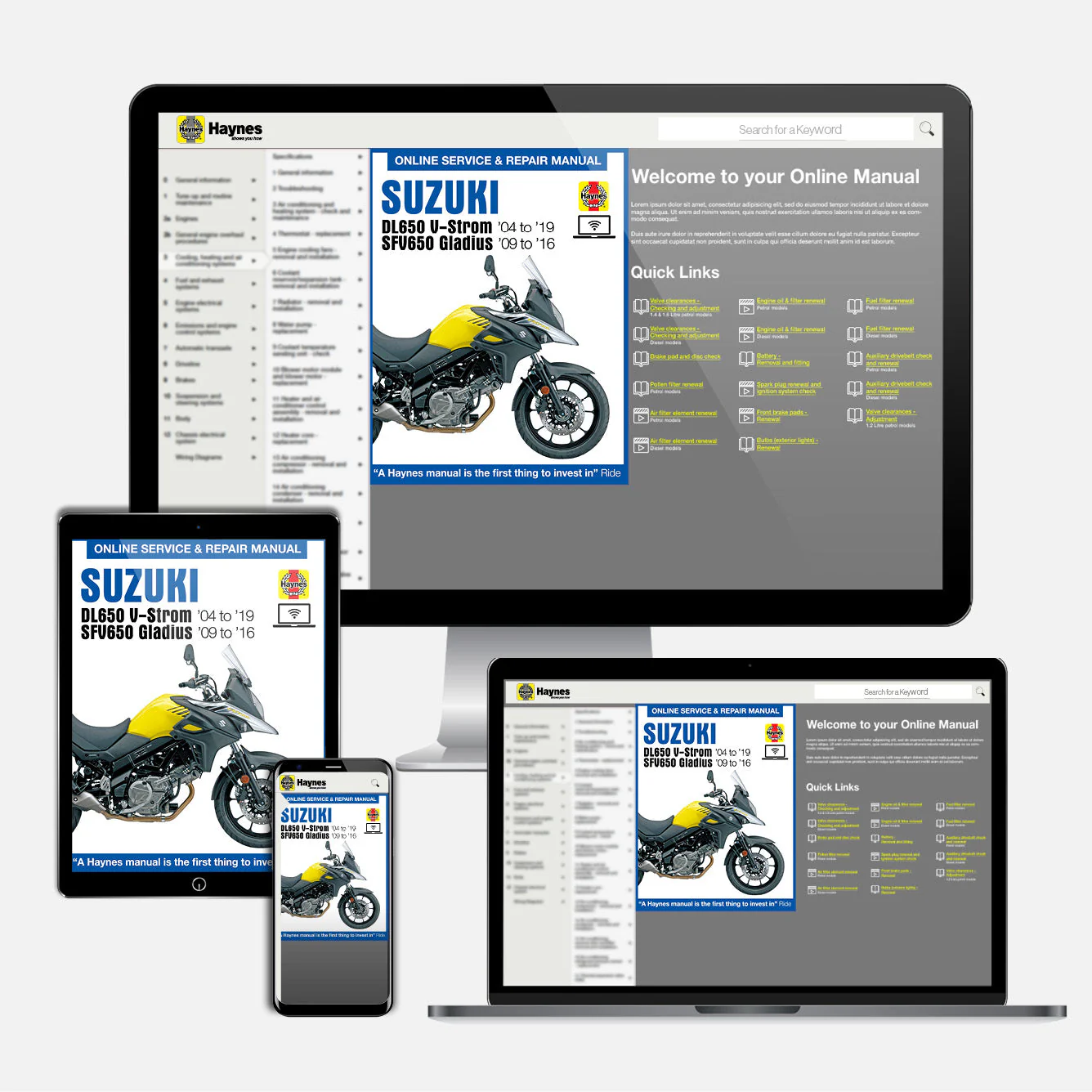 Suzuki DL650 V-Strom & SFV650 Gladius (2004-2019) Haynes Repair Manual - Image 9