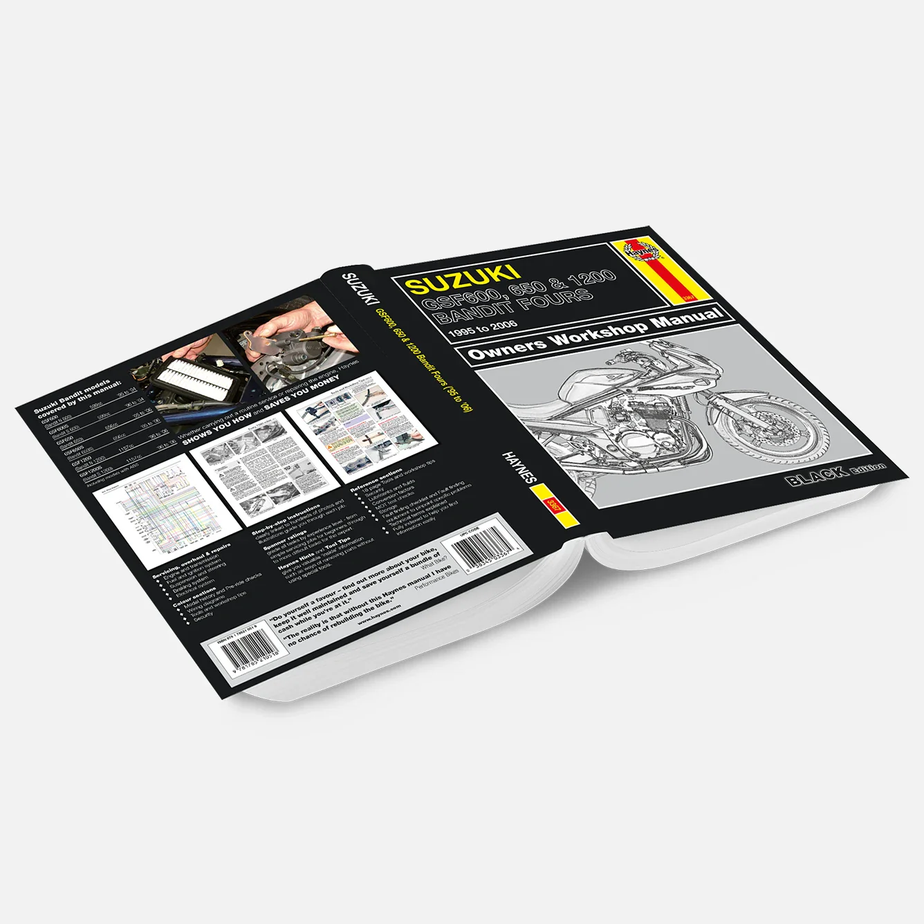 Suzuki GSF600, 650 & 1200 Bandit Fours (1995-2006) Haynes Repair Manual - Premium Hardback Edition - Image 2