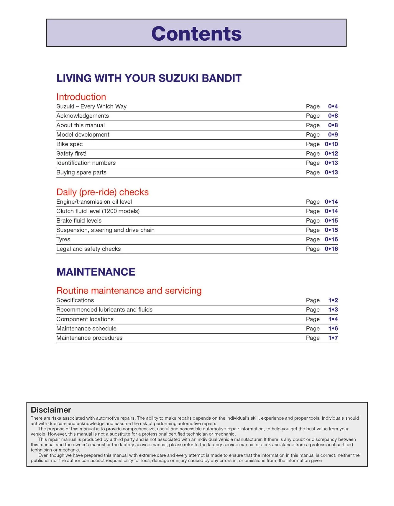 Suzuki GSF600, 650 & 1200 Bandit Fours (1995-2006) Haynes Repair Manual - Premium Hardback Edition - Image 4