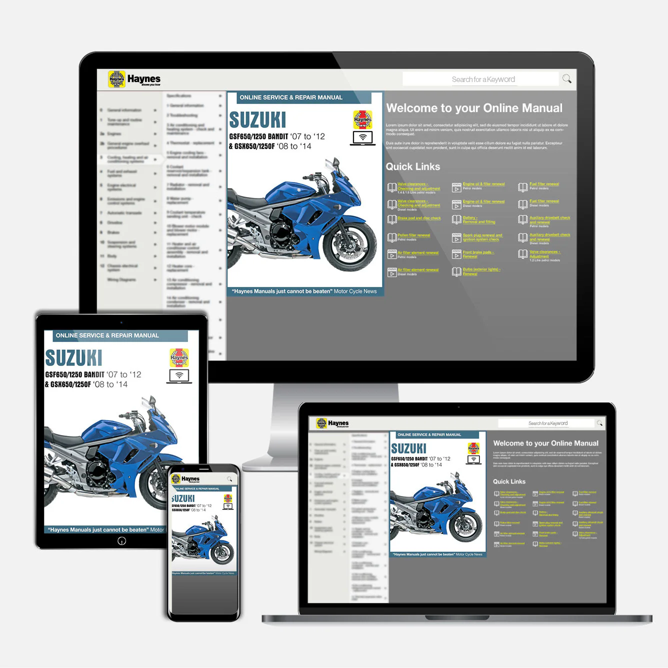 Suzuki GSF650/1250 Bandit & GSX650/1250F (2007-2014) Haynes Repair Manual - Image 9