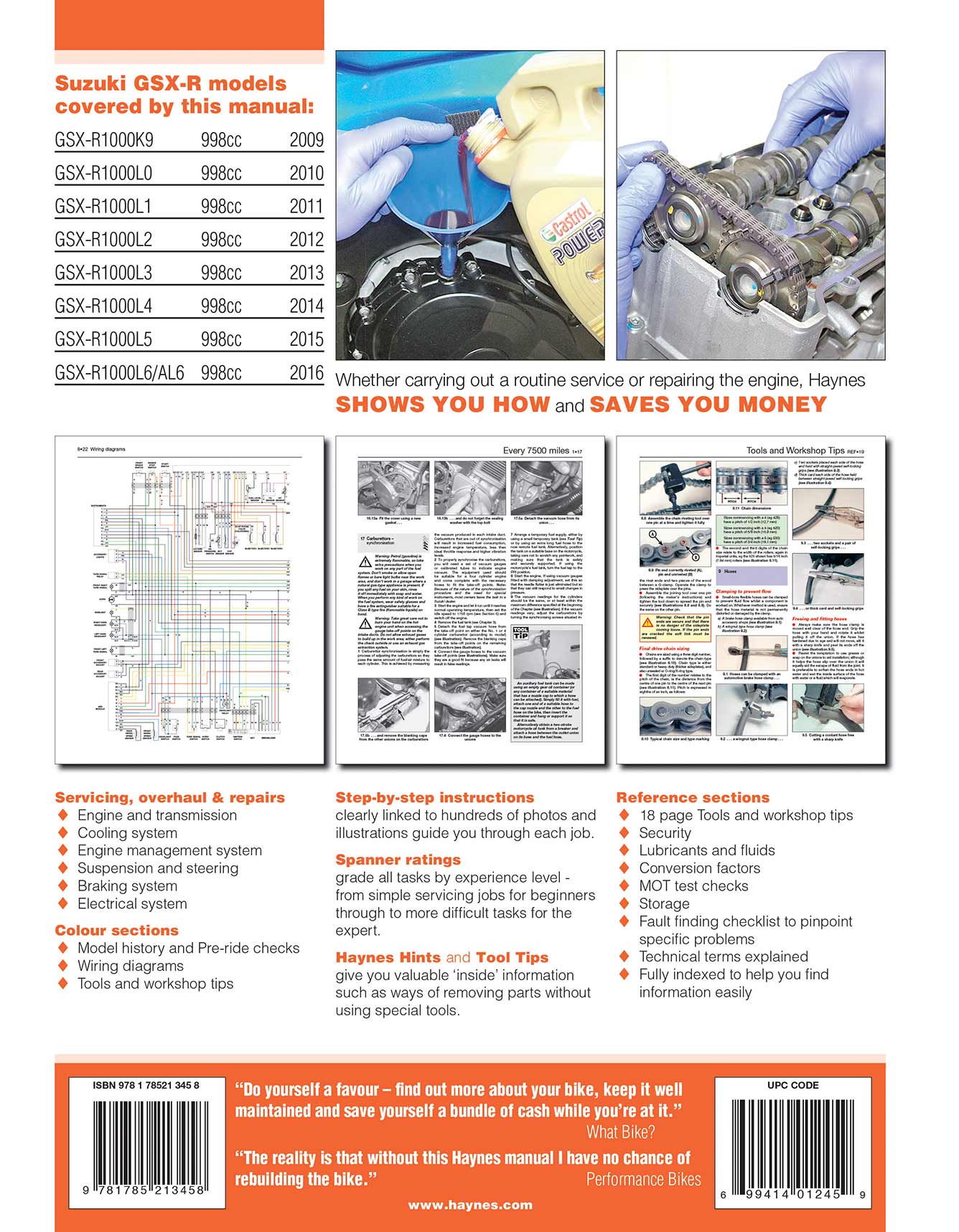 Suzuki GSX-R1000 (2009-2016) Haynes Repair Manual - Image 3