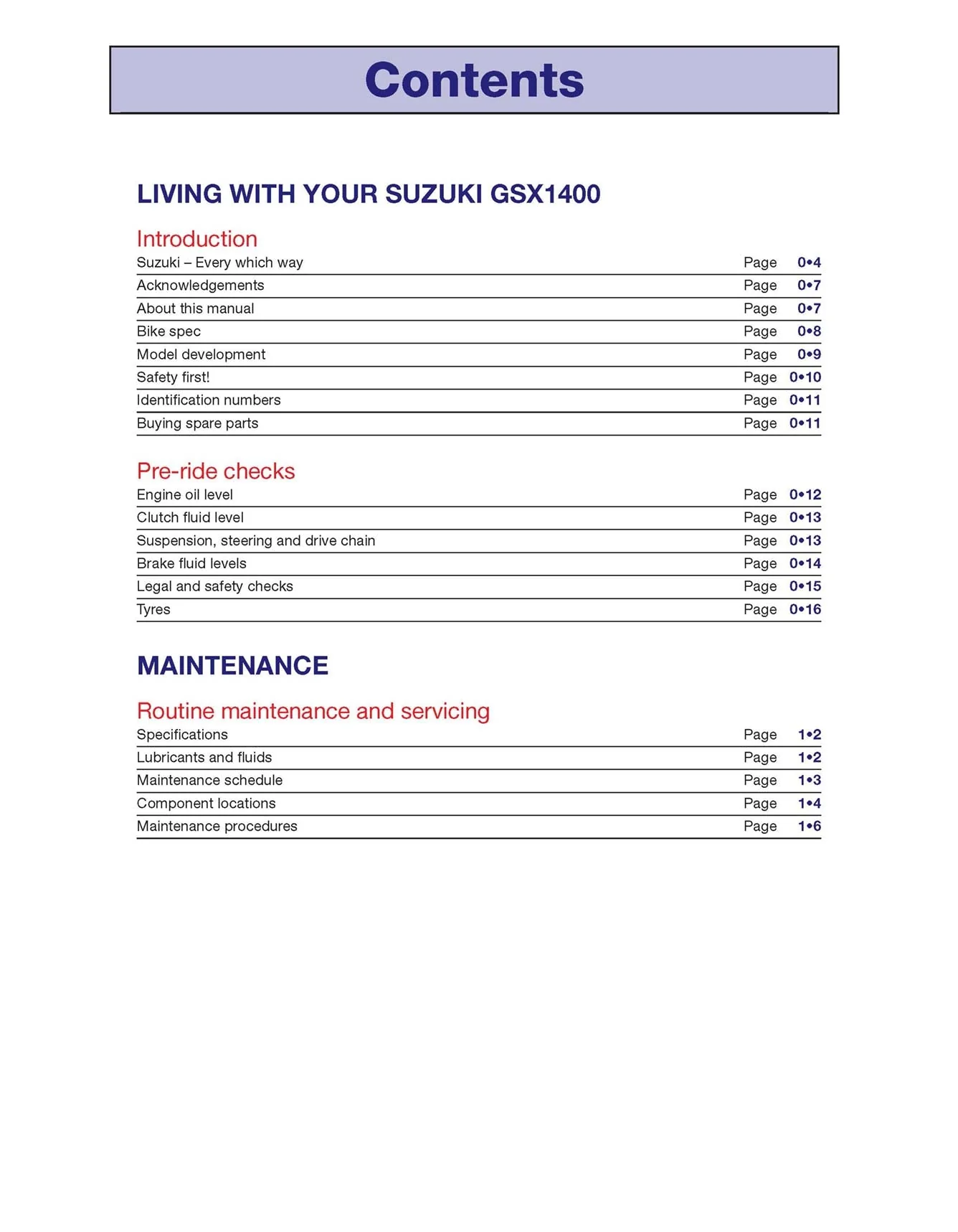 Suzuki GSX1400 (2002-2008) Haynes Repair Manual - Image 3