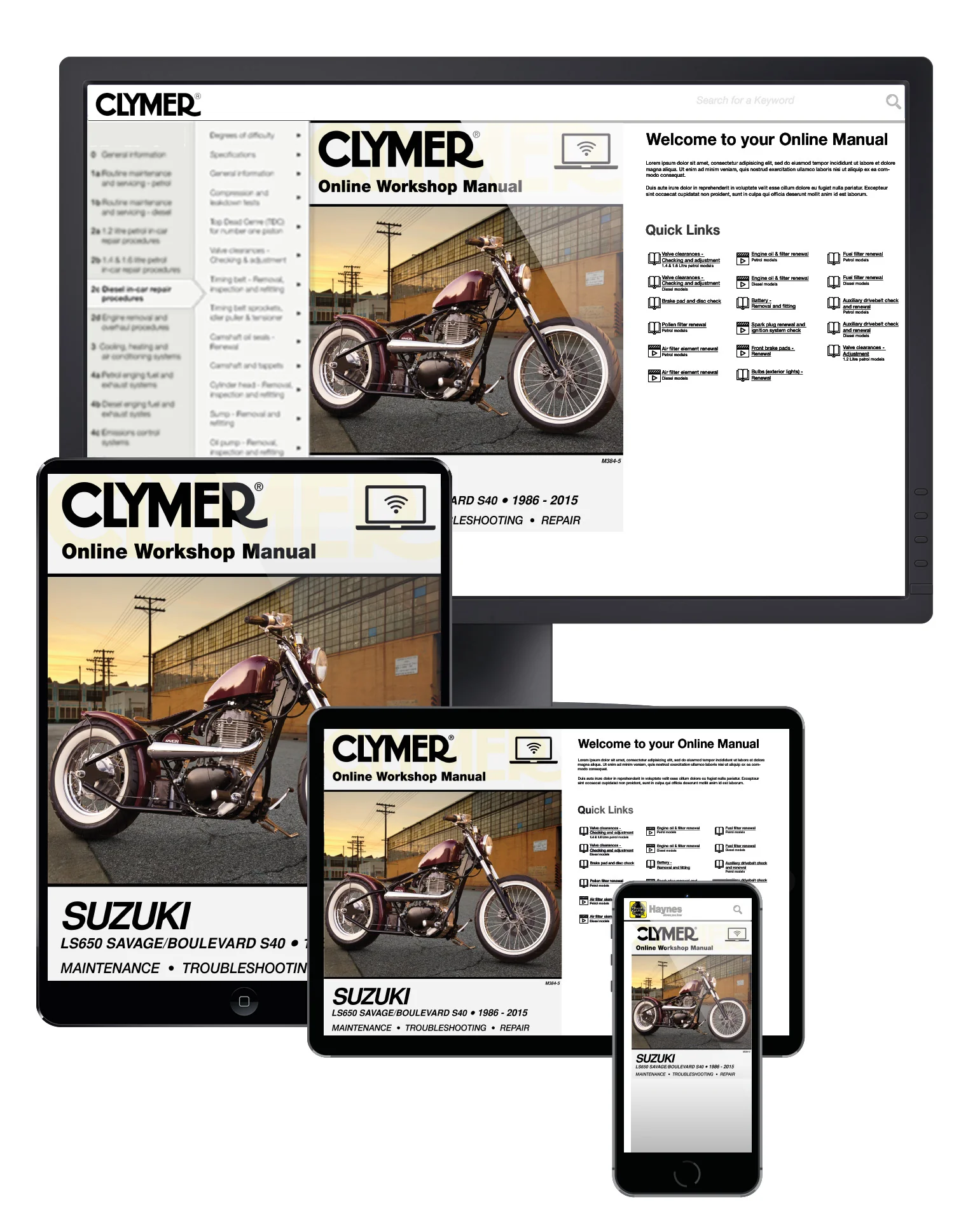 Suzuki LS650 Savage Boulevard S40 Motorcycle (1986-2015) Clymer Repair Manual - Image 2