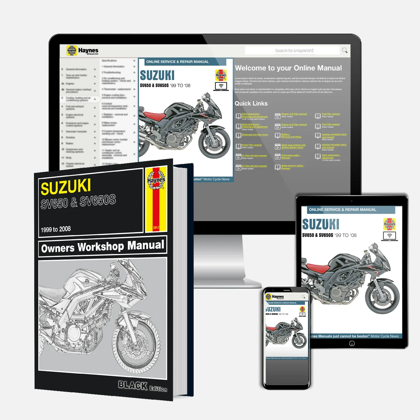Suzuki SV650 & SV650S (1999-2008) Haynes Repair Manual - Premium Hardback Edition - Image 9
