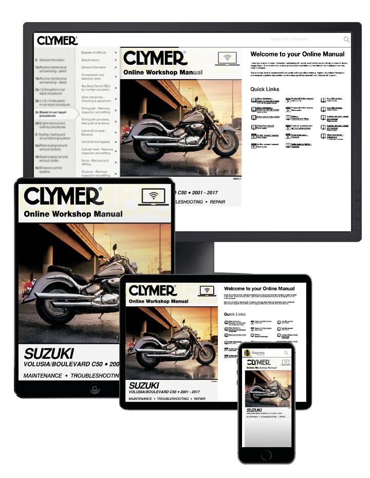 Suzuki Volusia/Boulevard C50 Motorcycle (2001-2019) Service Repair Manual - Image 2