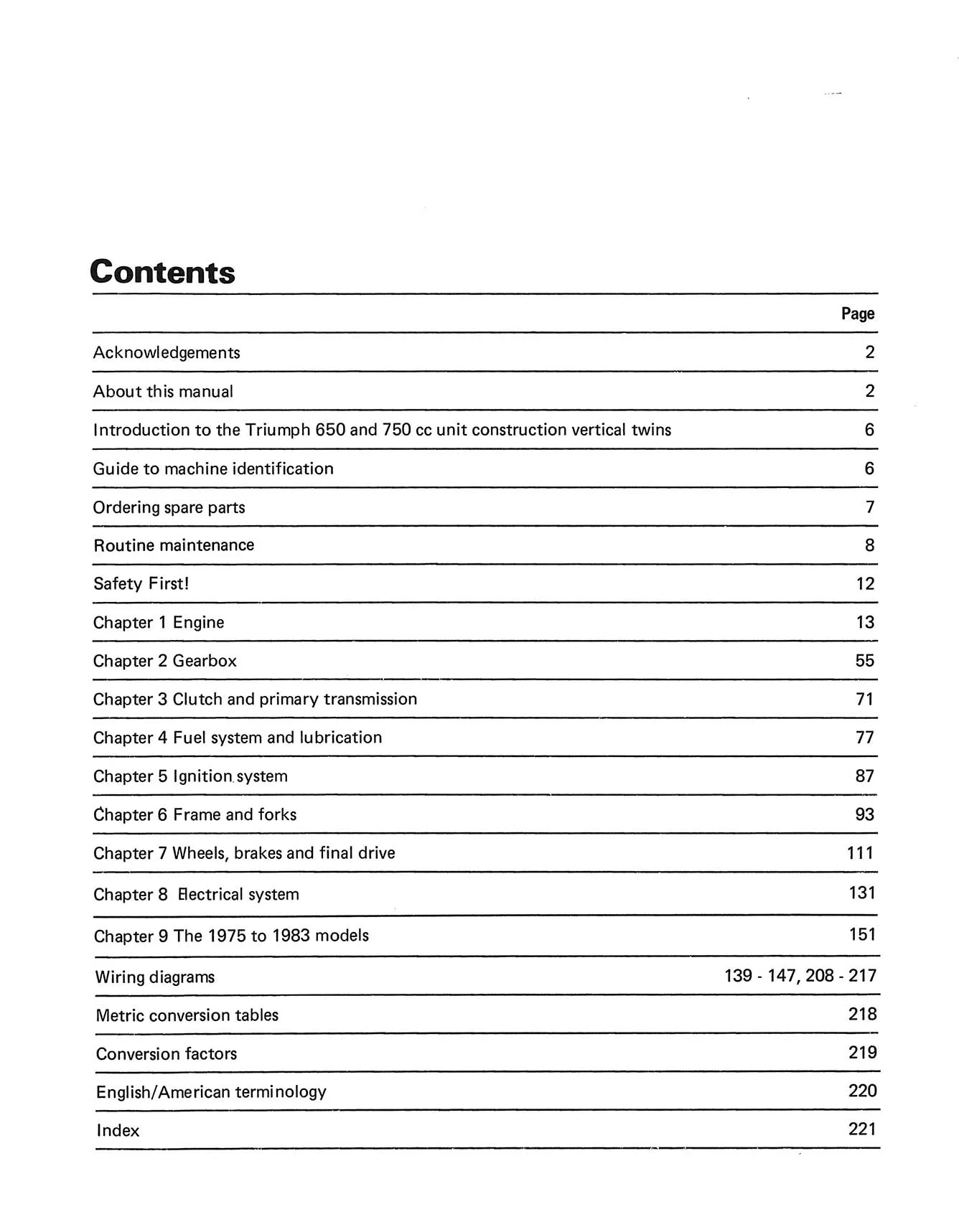Triumph 650 & 750 2-valve Unit Twins (1963-1983) Haynes Repair Manual - Image 3