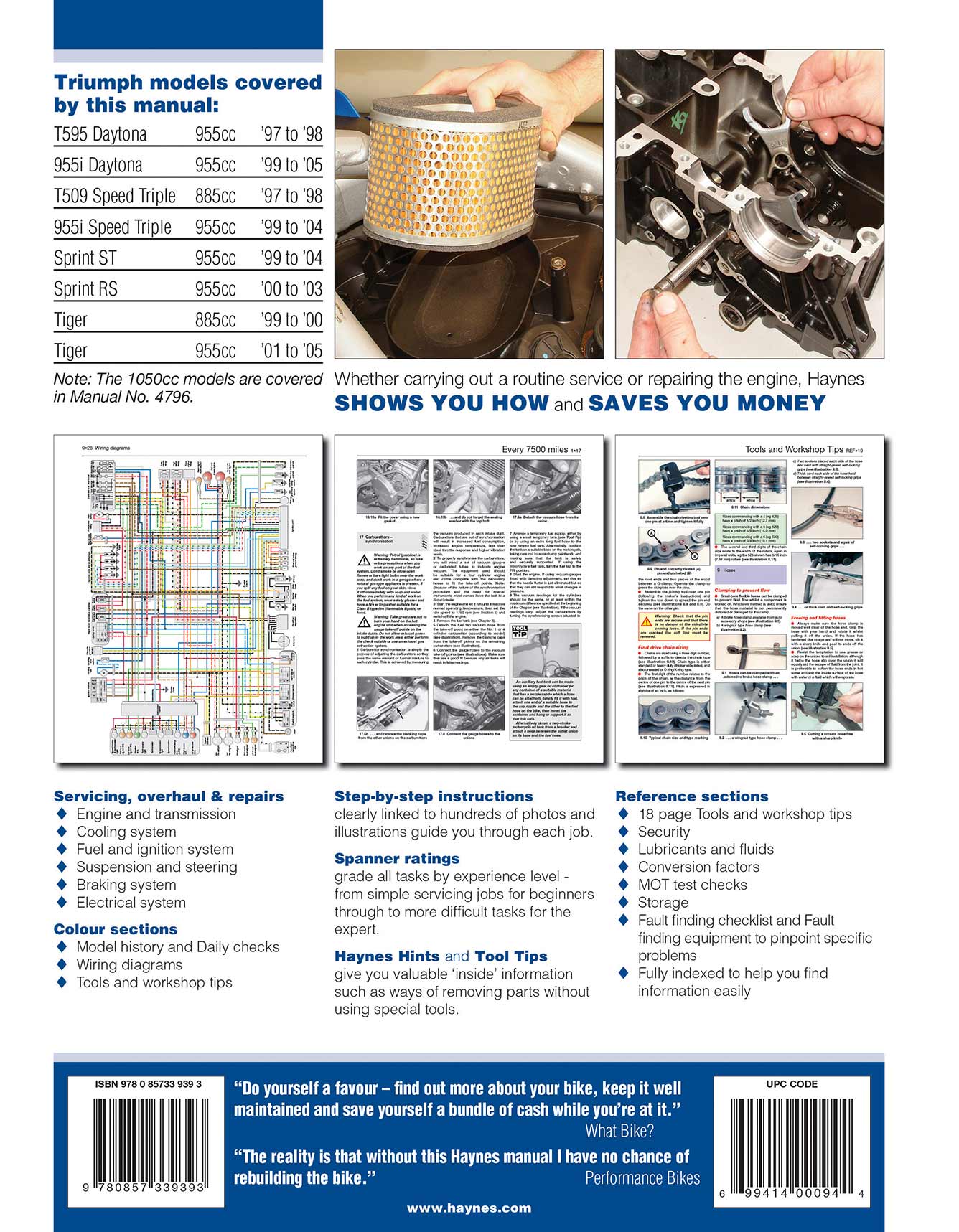 Triumph Fuel Injected Triples (1997-2005) Haynes Repair Manual - Image 3
