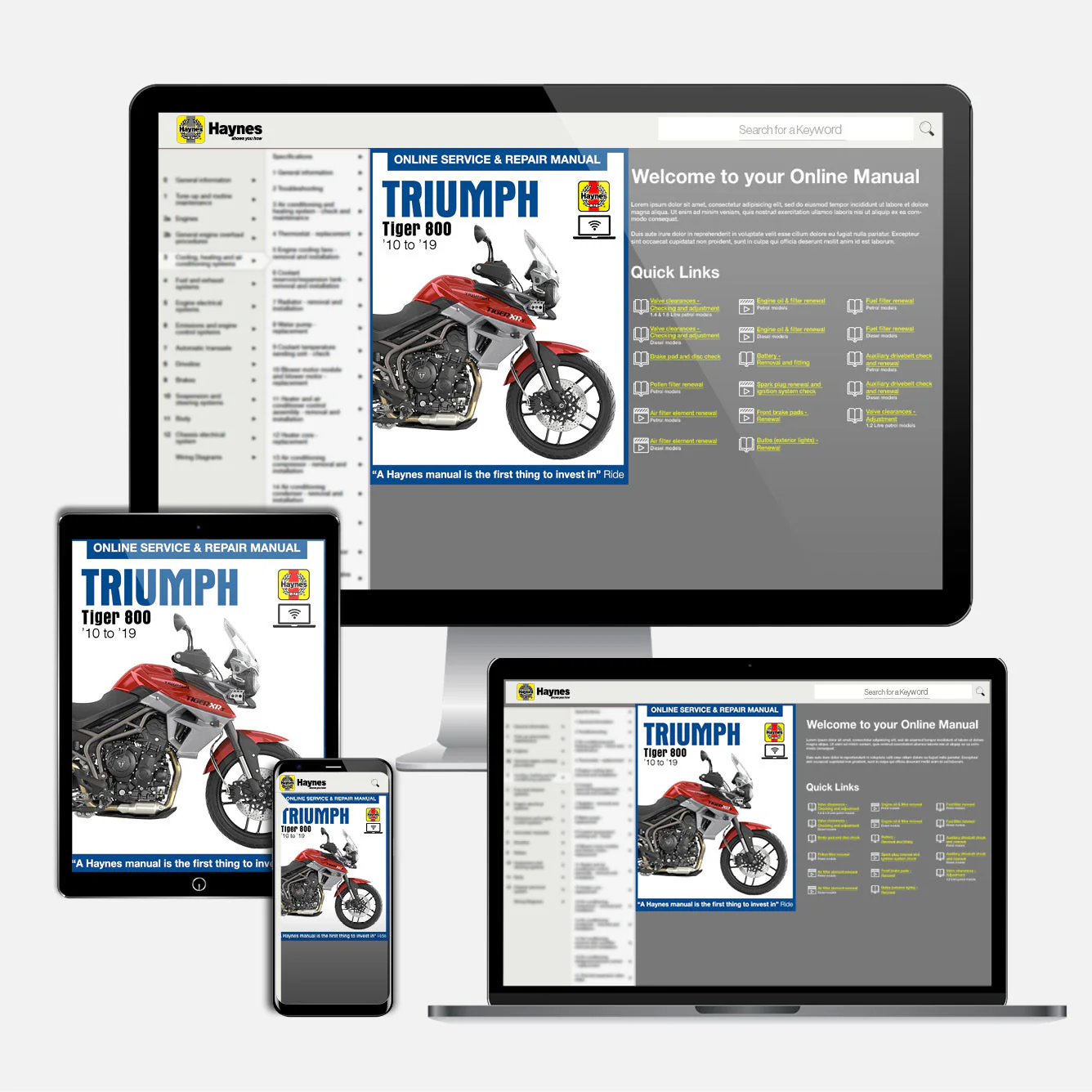 Triumph Tiger 800 (2010-2019) Haynes Repair Manual - Image 9