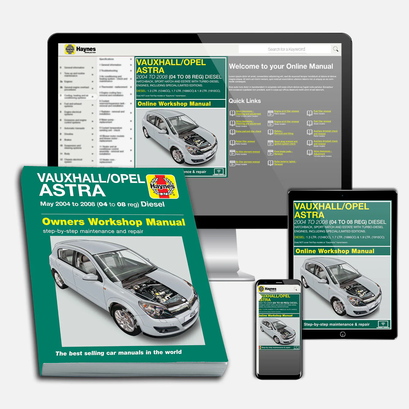 Vauxhall/Opel Astra Diesel (May 2004-2008) Haynes Repair Manual