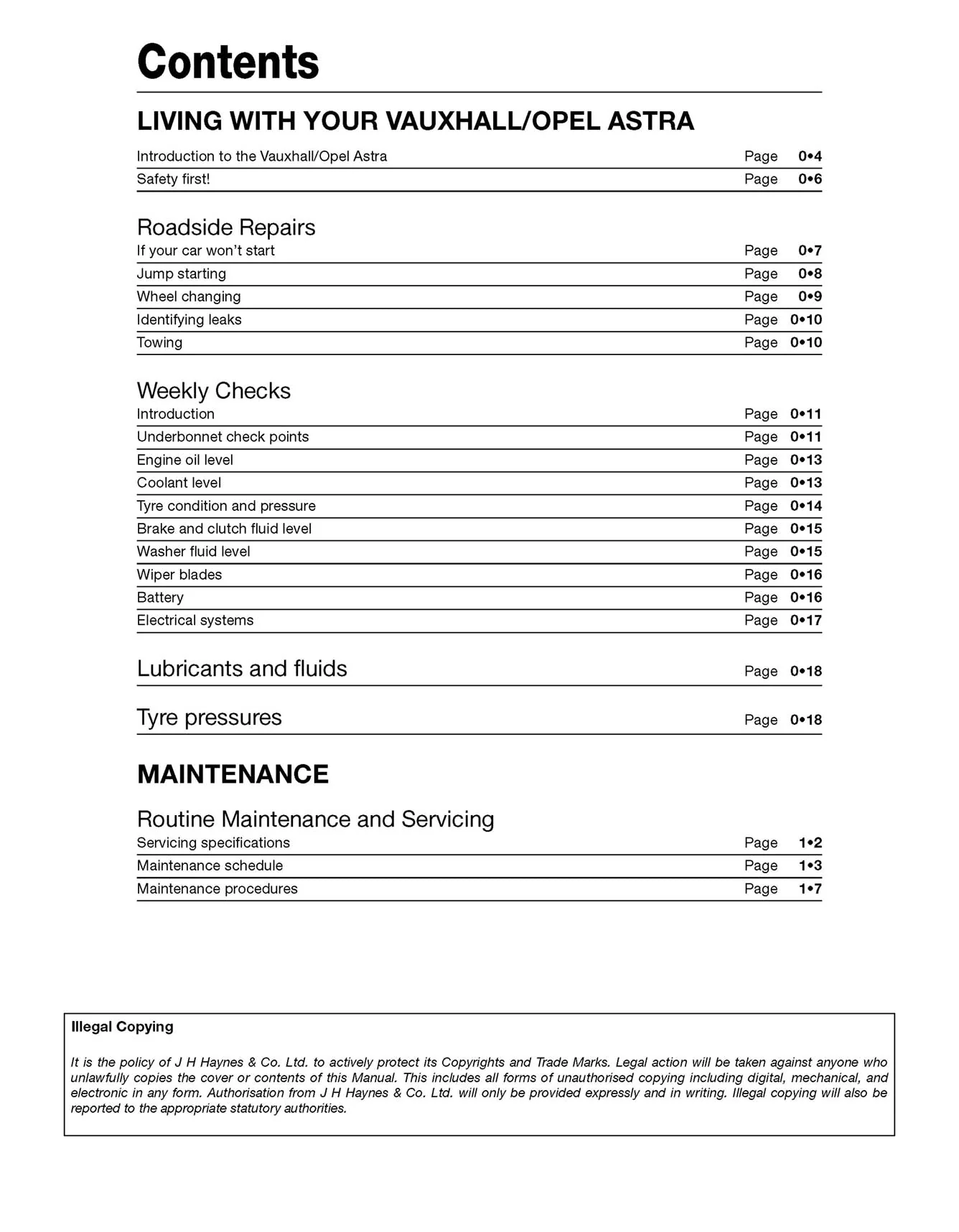 Vauxhall/Opel Astra Petrol (May 2004-2008) Haynes Repair Manual - Image 4