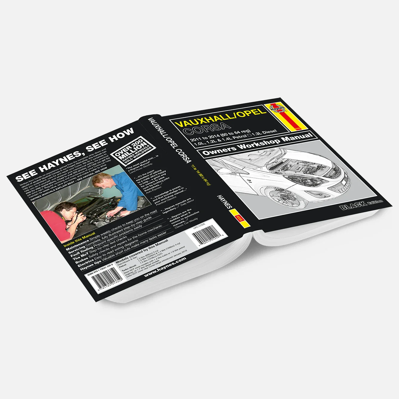Vauxhall/Opel Corsa petrol & diesel (2011-2014) 60 to 64 Haynes Repair Manual - Premium Hardback Black Edition - Image 2