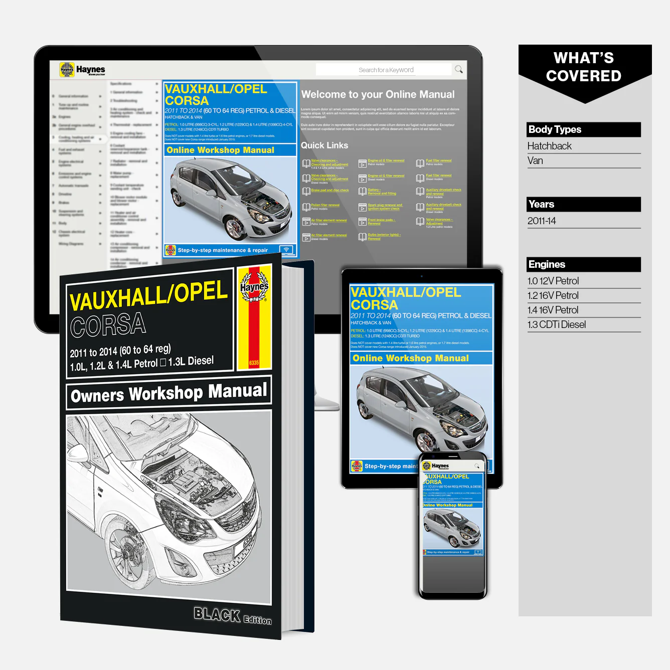 Vauxhall/Opel Corsa petrol & diesel (2011-2014) 60 to 64 Haynes Repair Manual - Premium Hardback Black Edition - Image 9