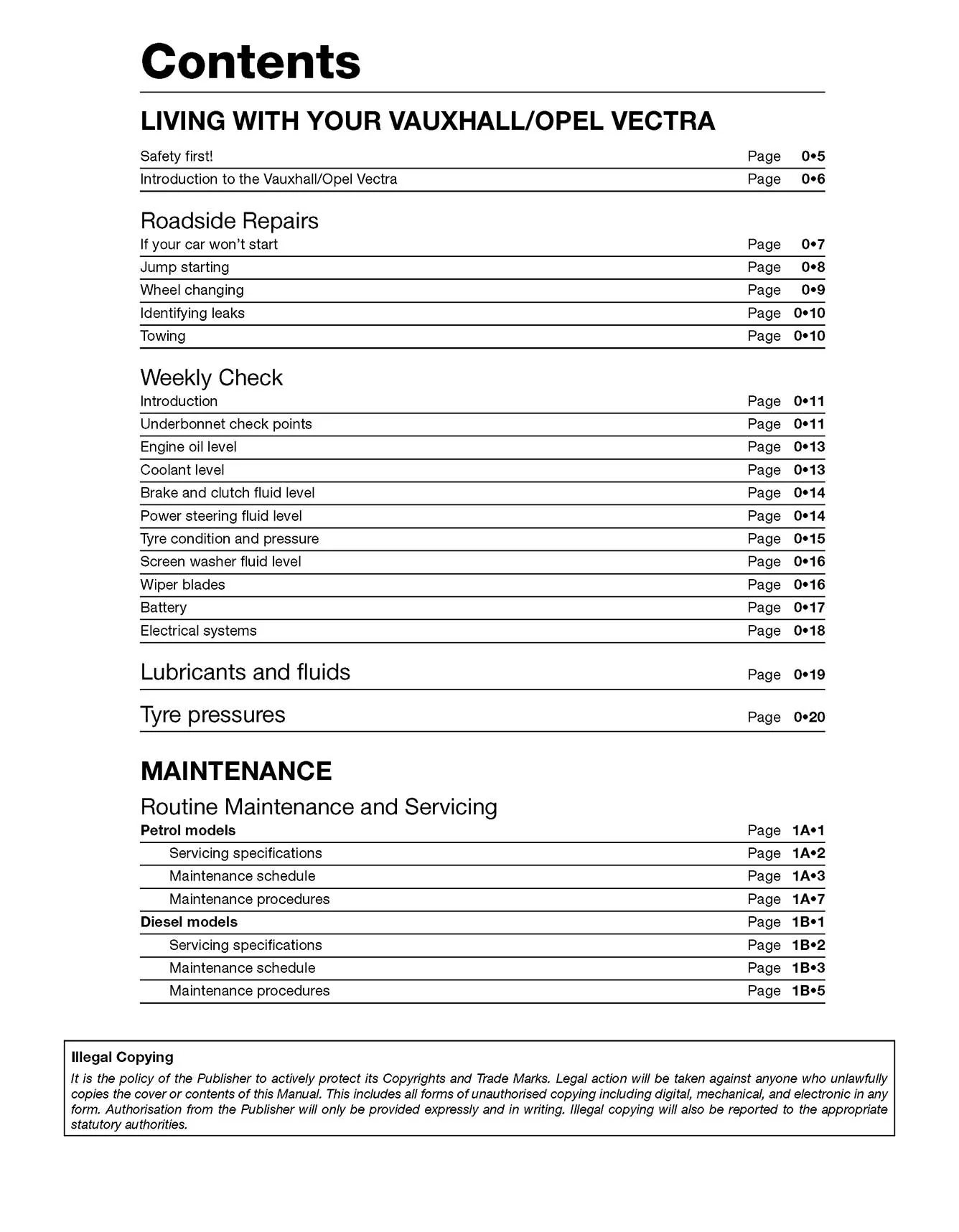 Vauxhall/Opel Vectra Petrol & Diesel (Mar 1999-May 2002) Haynes Repair Manual - Image 4