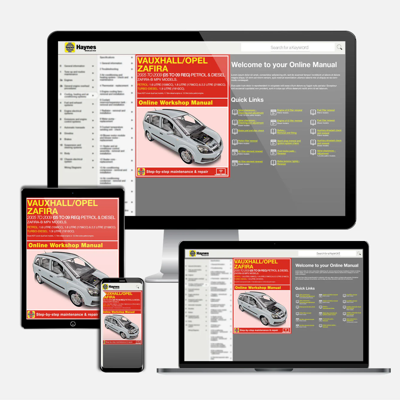 Vauxhall/Opel Zafira Petrol & Diesel (2005-2009) Haynes Repair Manual - Image 9