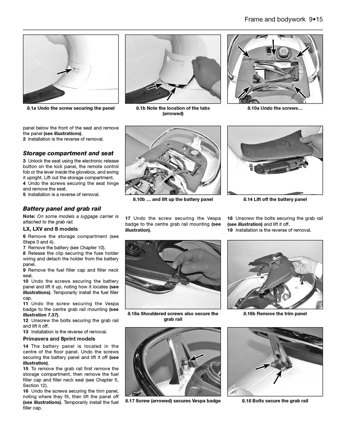 Vespa GTS, GTV, LX & S 125 to 300 (2005-2018) Haynes Repair Manual - Premium Hardback Edition - Image 7