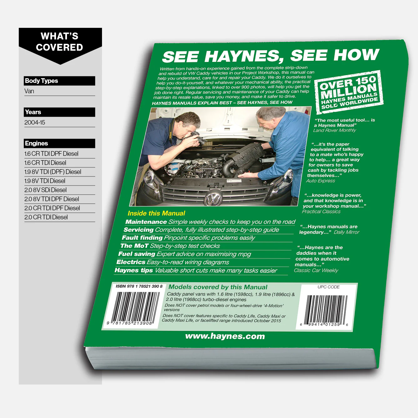 Volkswagen Caddy Diesel (Mar 2004-Sept 2015) 04 to 65 Haynes Repair Manual - Image 3