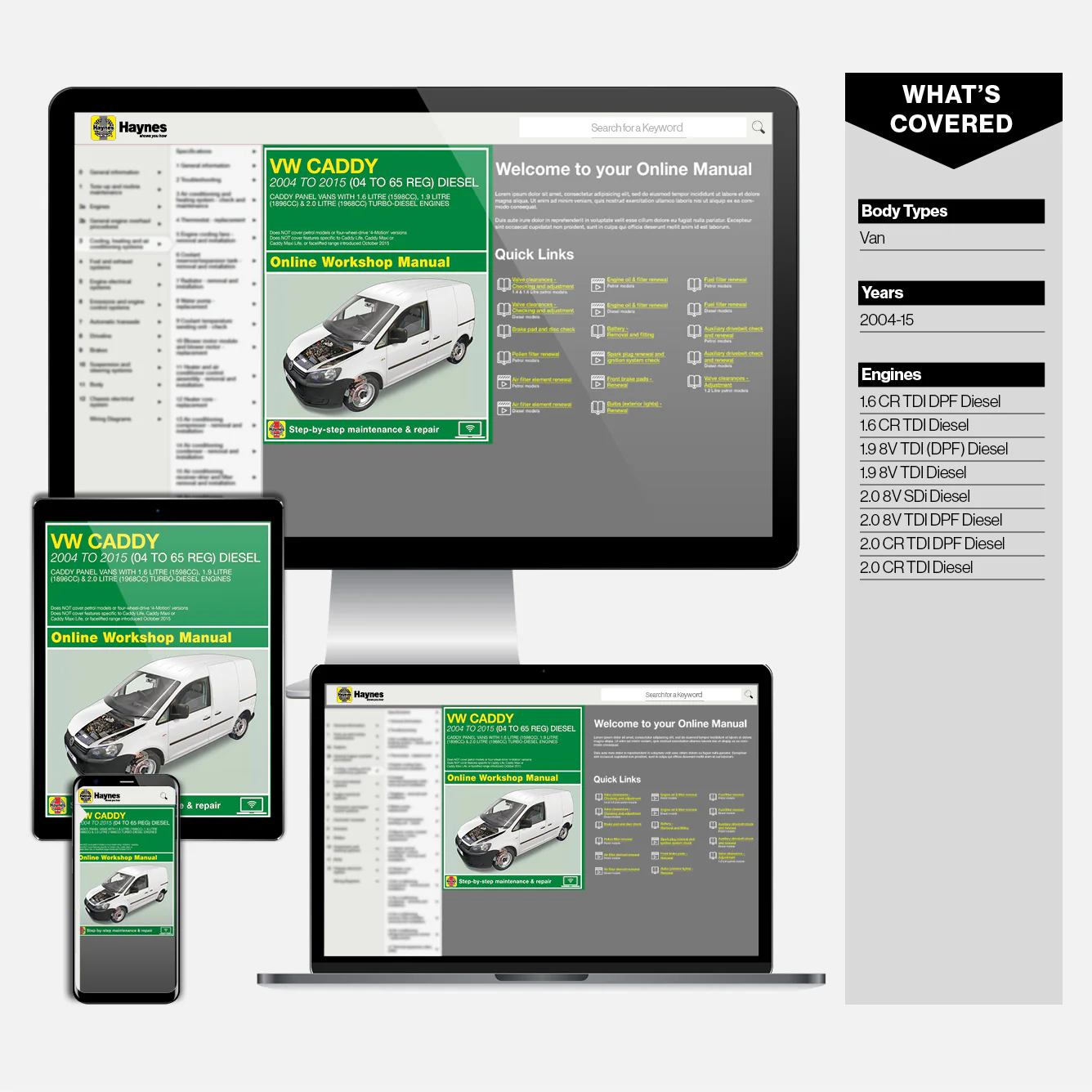 Volkswagen Caddy Diesel (Mar 2004-Sept 2015) 04 to 65 Haynes Repair Manual - Image 9