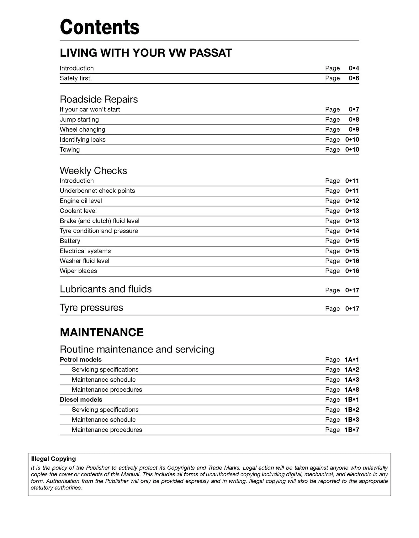 Volkswagen Passat Petrol & Diesel (Dec 2000-May 2005) Haynes Repair Manual - Image 4