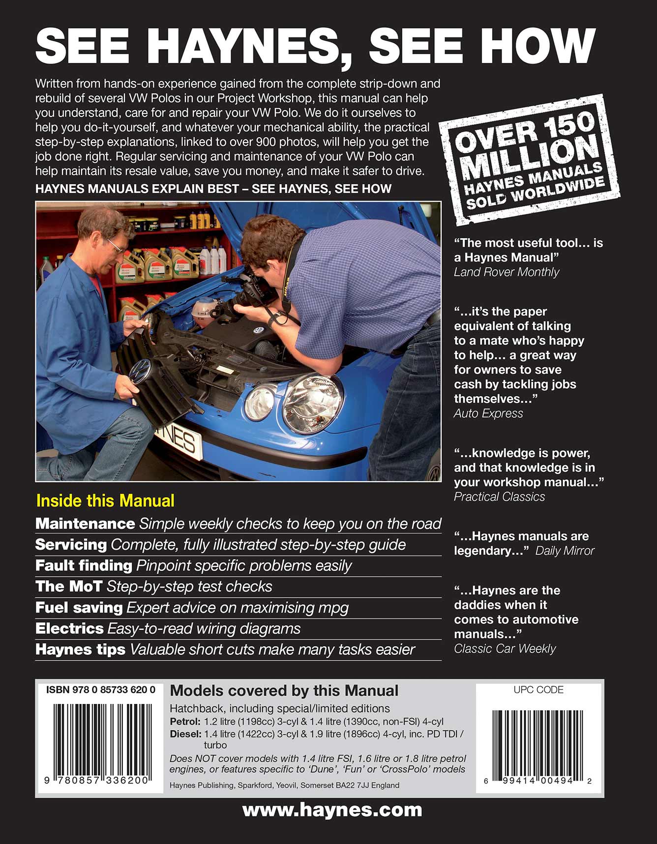 Volkswagen Polo Petrol & Diesel (2002-Sept 2009) Haynes Repair Manual - Image 3