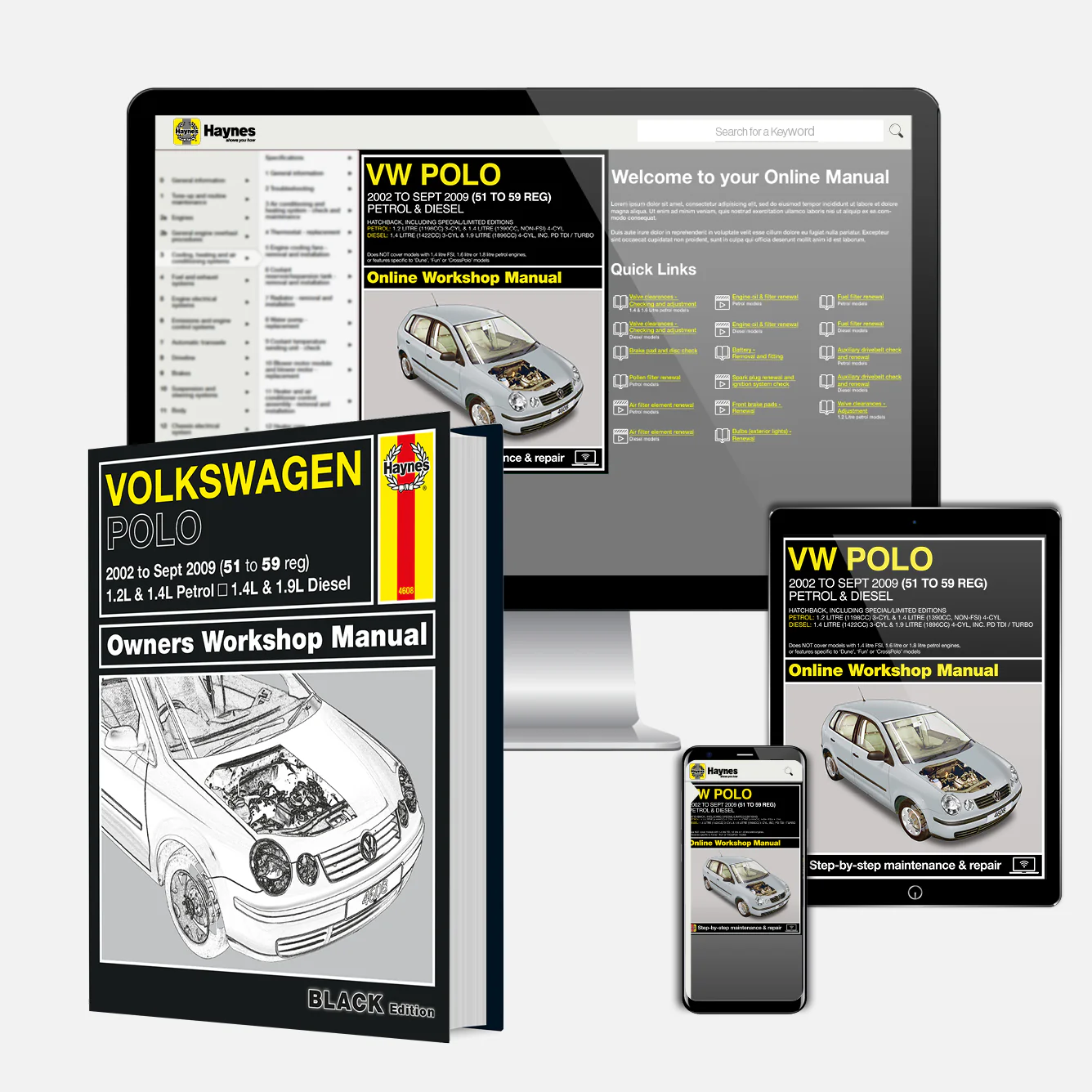Volkswagen Polo Petrol & Diesel (2002-Sept 2009) Haynes Repair Manual - Premium Hardback Black Edition - Image 9