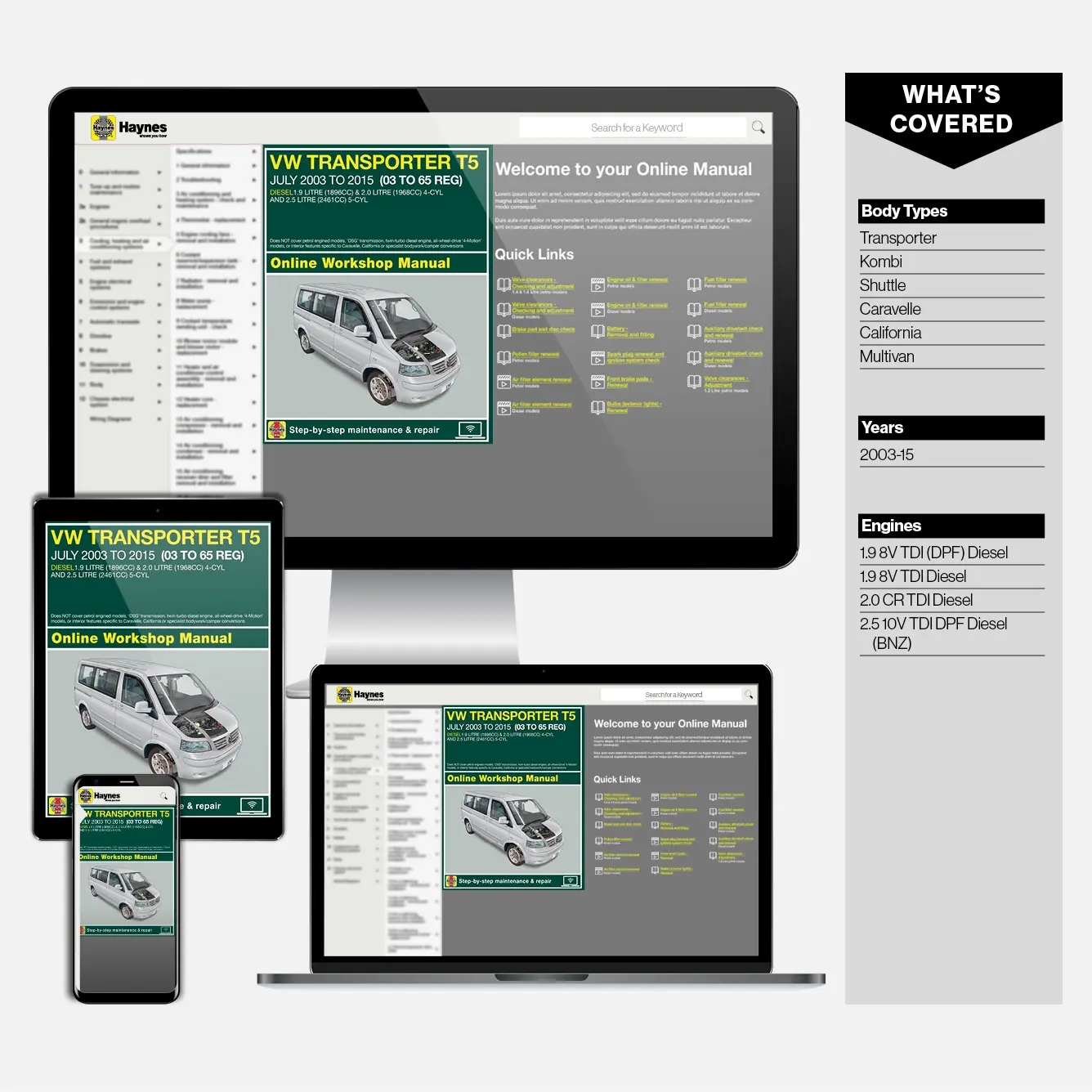 Volkswagen T5 Transporter (July 2003-2015) Haynes Repair Manual - Image 9