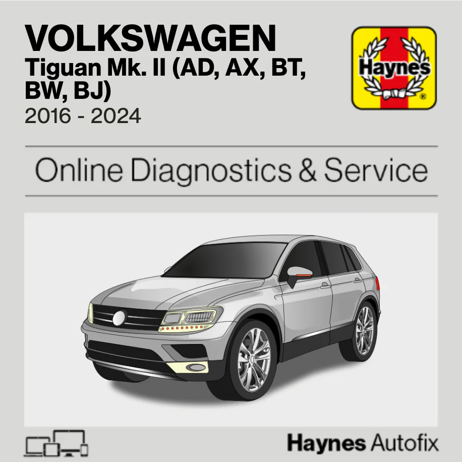 Volkswagen Tiguan MkII (AD, AX, BT, BW, BJ) 2016 to 2024 Haynes Online Diagnostics & Service Guide