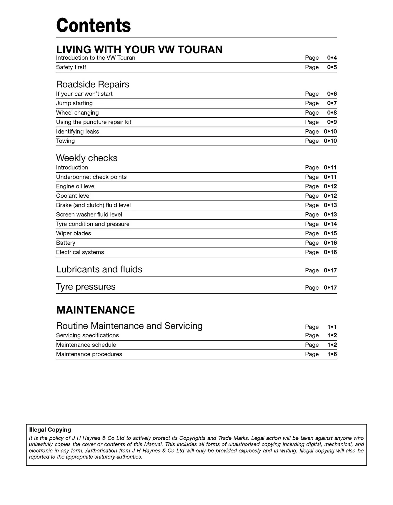 Volkswagen Touran Diesel (2003-2015) 03 to 65 Haynes Repair Manual - Image 4