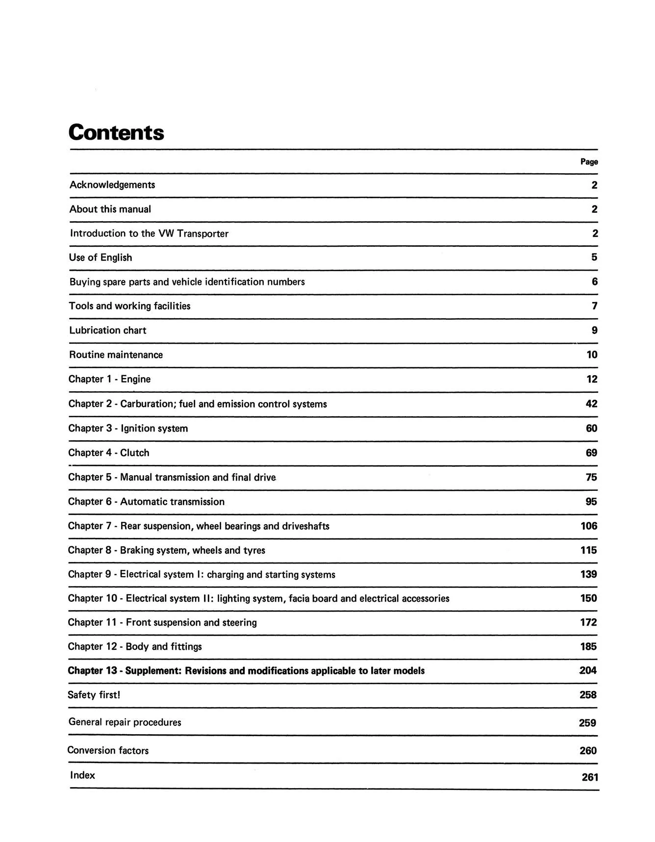 Volkswagen Transporter 1700, 1800 & 2000 (1972-1979) Haynes Repair Manual - Image 3
