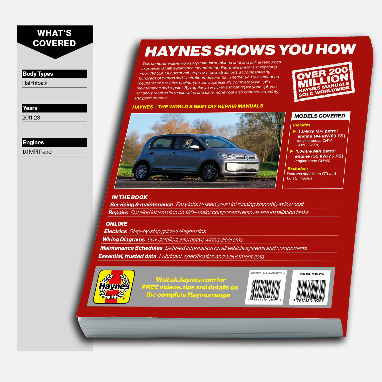 Volkswagen Up! (2011 to 2023) Petrol Haynes Repair Manual - Image 2