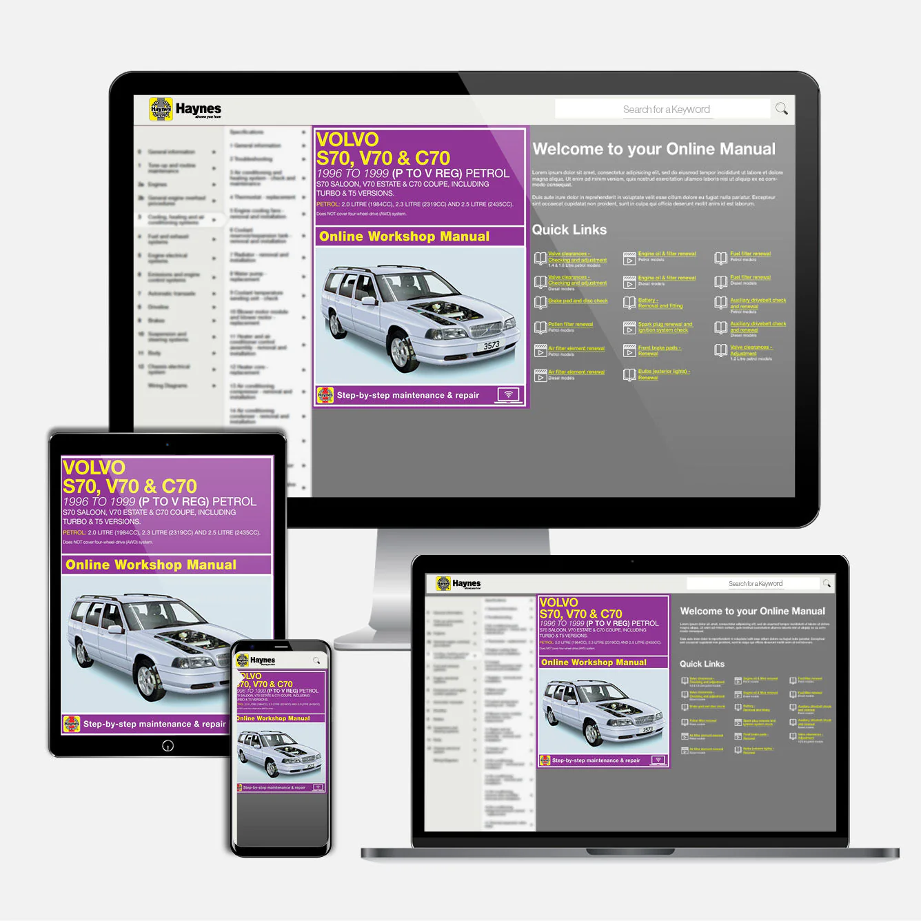 Volvo S70, V70 & C70 Petrol (1996-1999) Haynes Repair Manual - Image 9