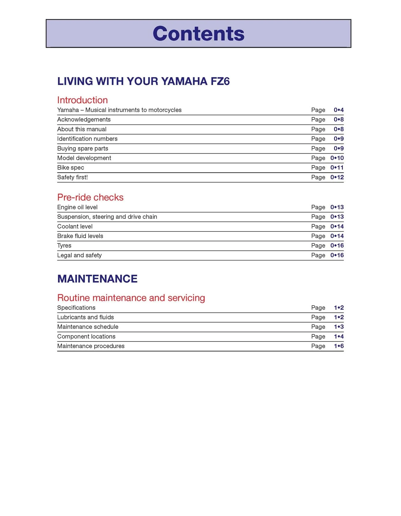 Yamaha FZ6 Fazer (2004-2008) Haynes Repair Manual - Image 3