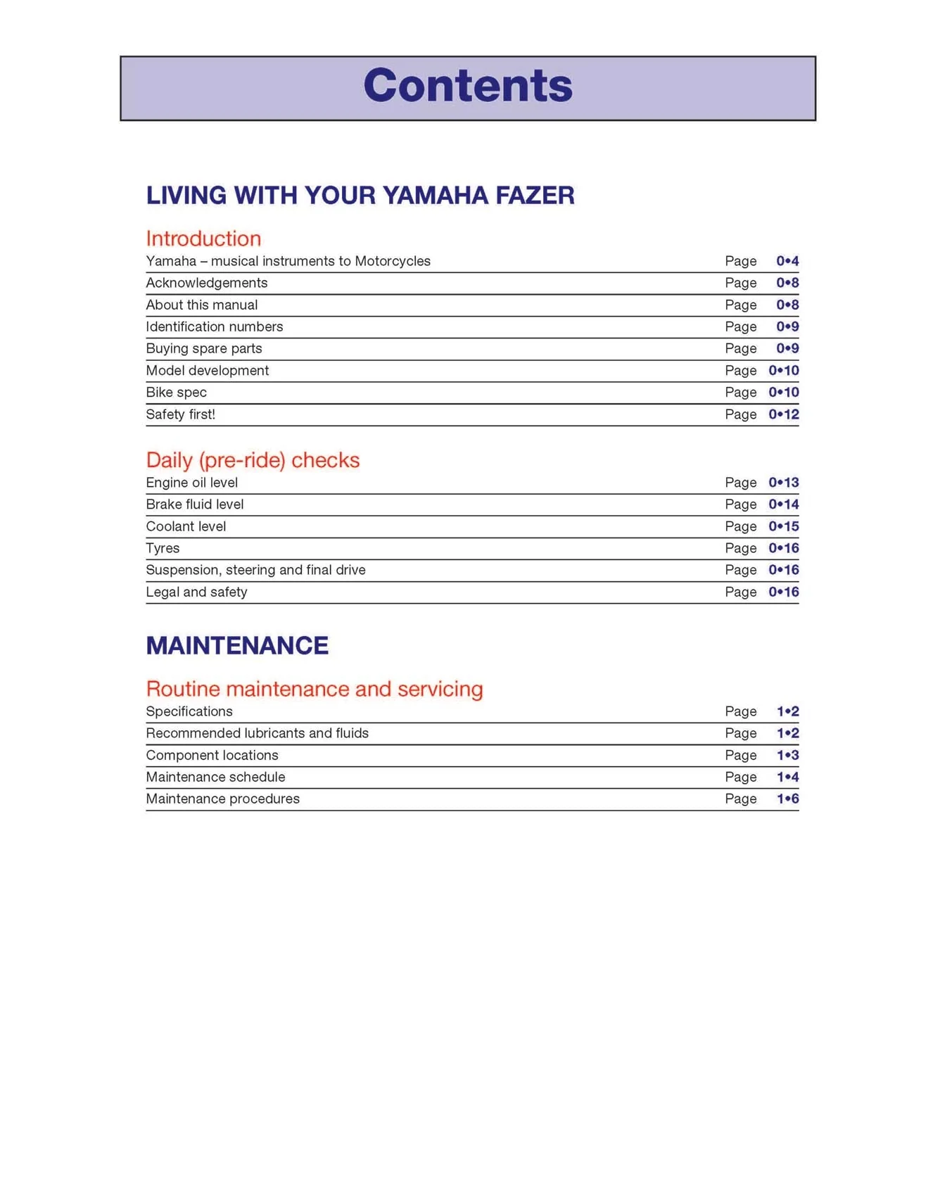 Yamaha FZS1000 Fazer (2001-2005) Haynes Repair Manual - Image 3