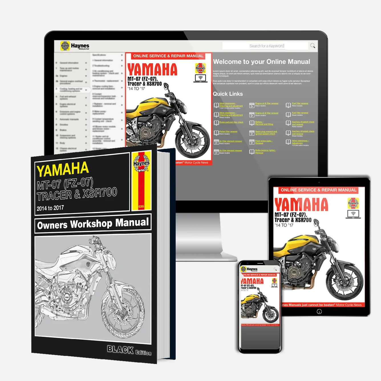 Yamaha MT-07, Tracer & XSR700 (2014-2017) Haynes Repair Manual - Premium Hardback Edition - Image 9