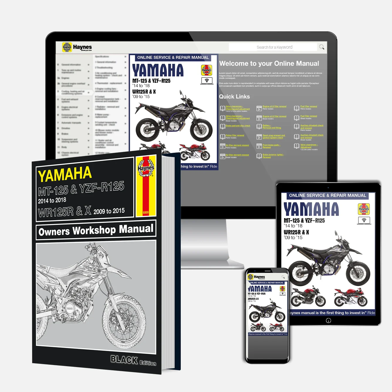Yamaha MT-125, YZF-R125 (2014-2015) & WR125R/X (2009-2015) Haynes Repair Manual - Premium Hardback Edition - Image 9