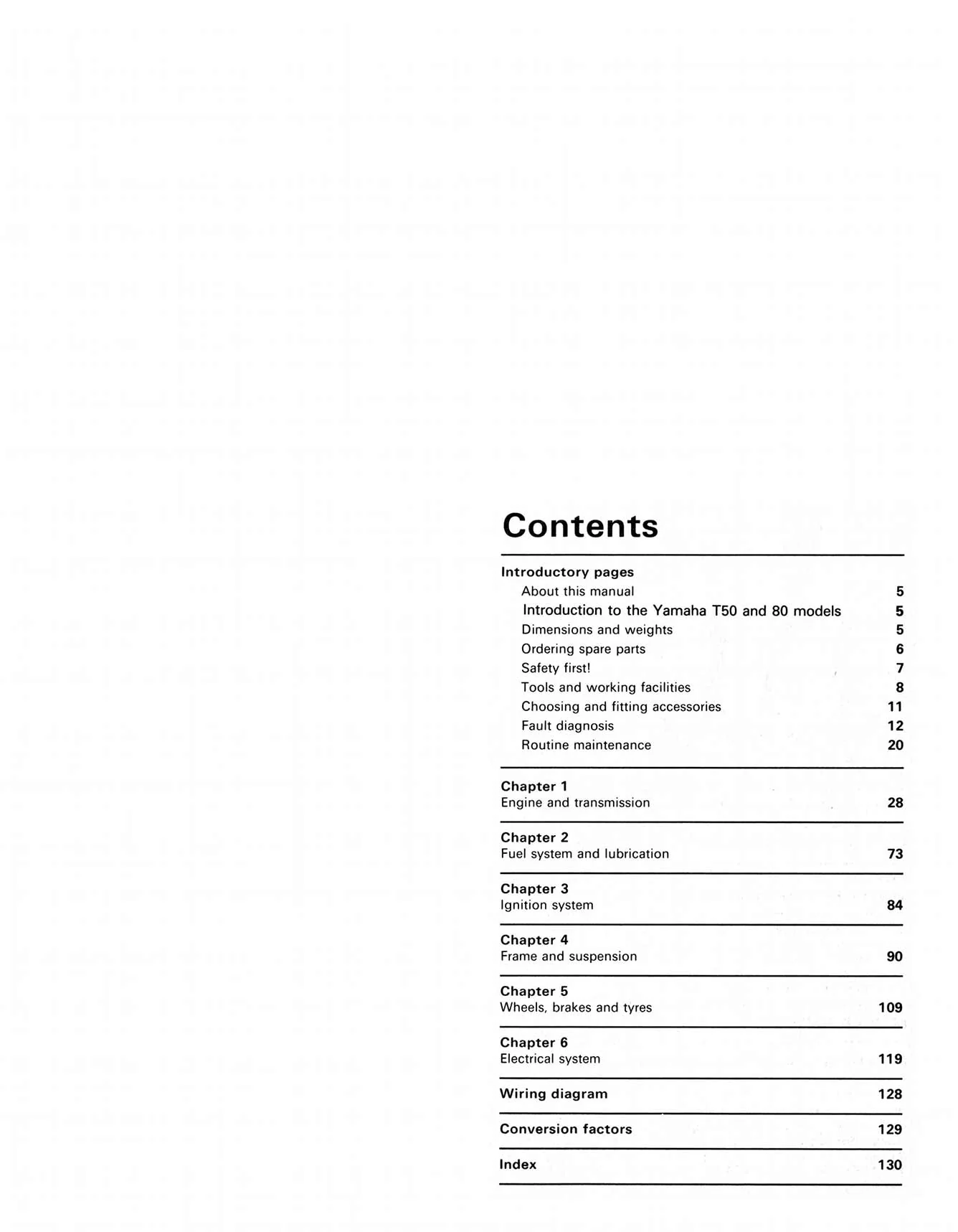 Yamaha T50 & 80 Townmate (1983-1995) Haynes Repair Manual - Image 3