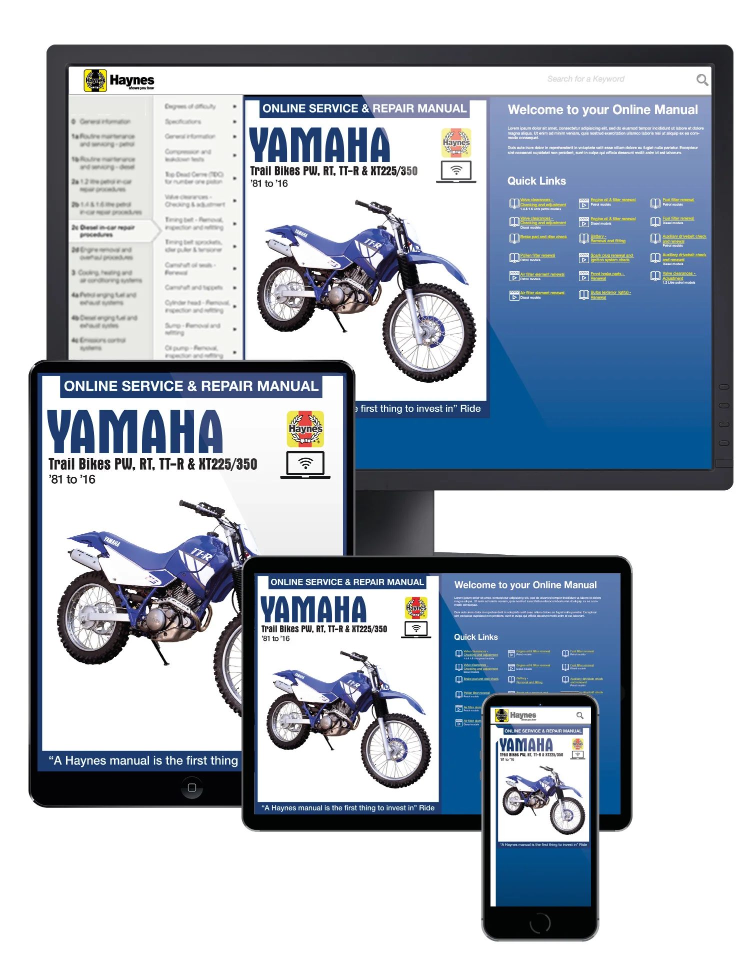 Yamaha Trail Bikes (1981-2016) Haynes Repair Manual - Image 3