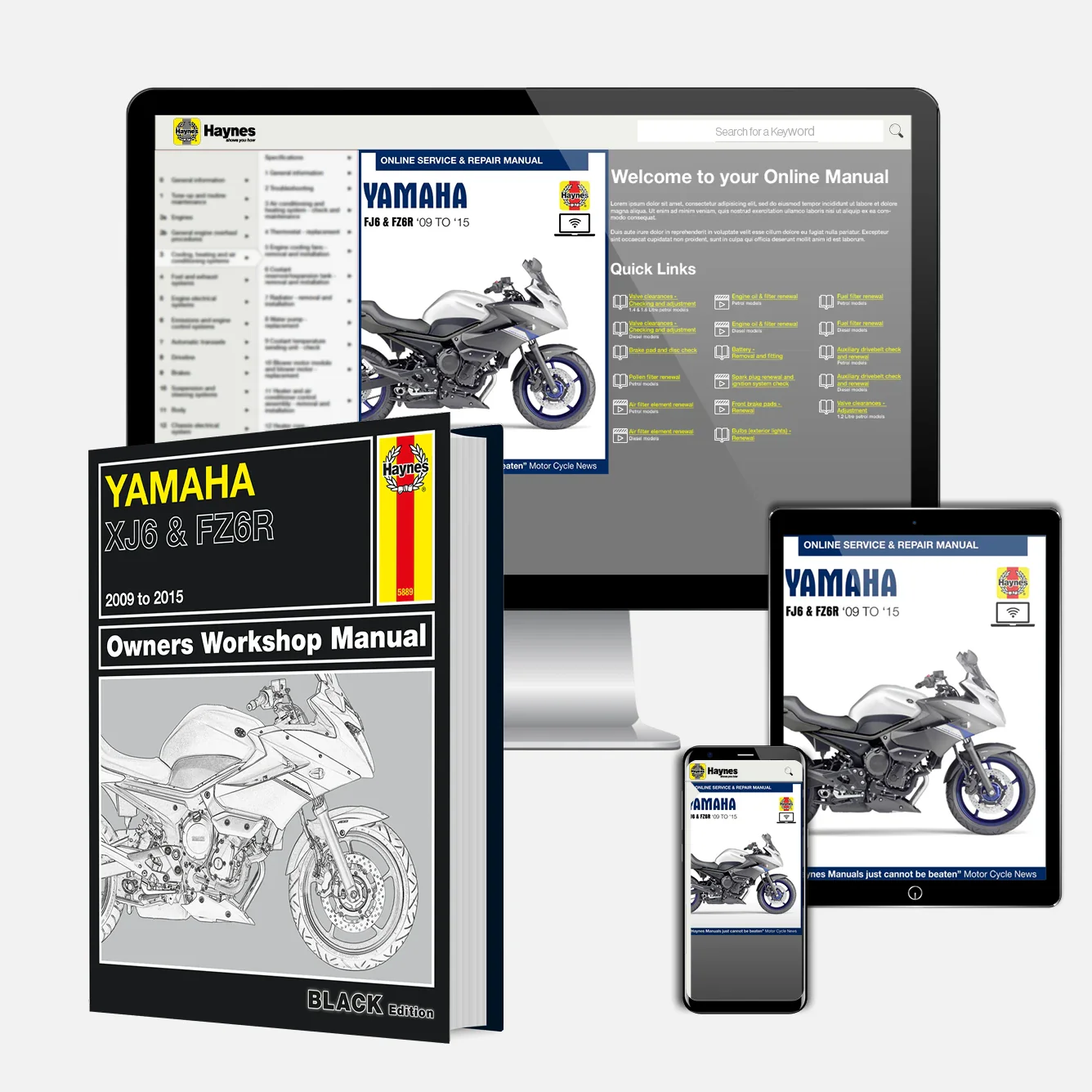 Yamaha XJ6 & FZ6R (2009-2015) Haynes Repair Manual - Premium Hardback Edition - Image 9